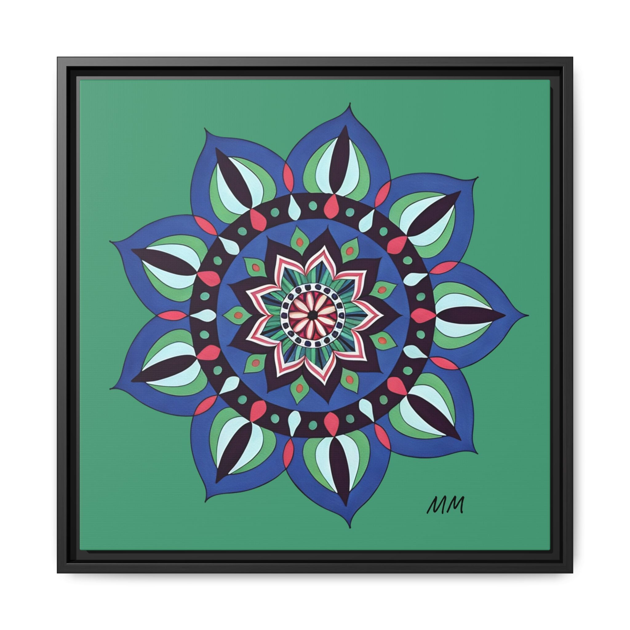 Sutton Framed Mandala Wall Art — Colorful Geometric Canvas Print