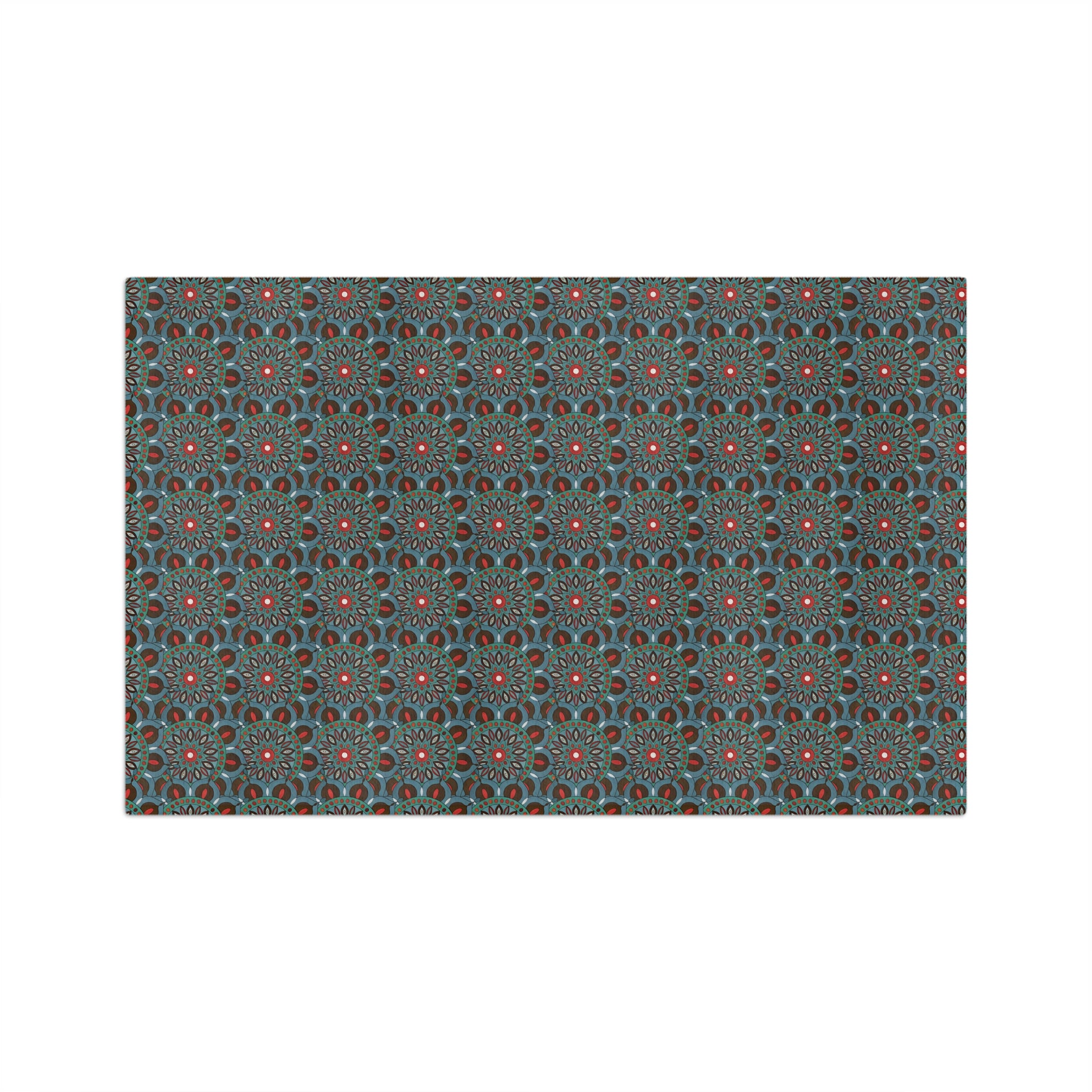 Everlee Microfiber Tea Towel — Vintage Floral Mandala Pattern, Boho Kitchen Decor