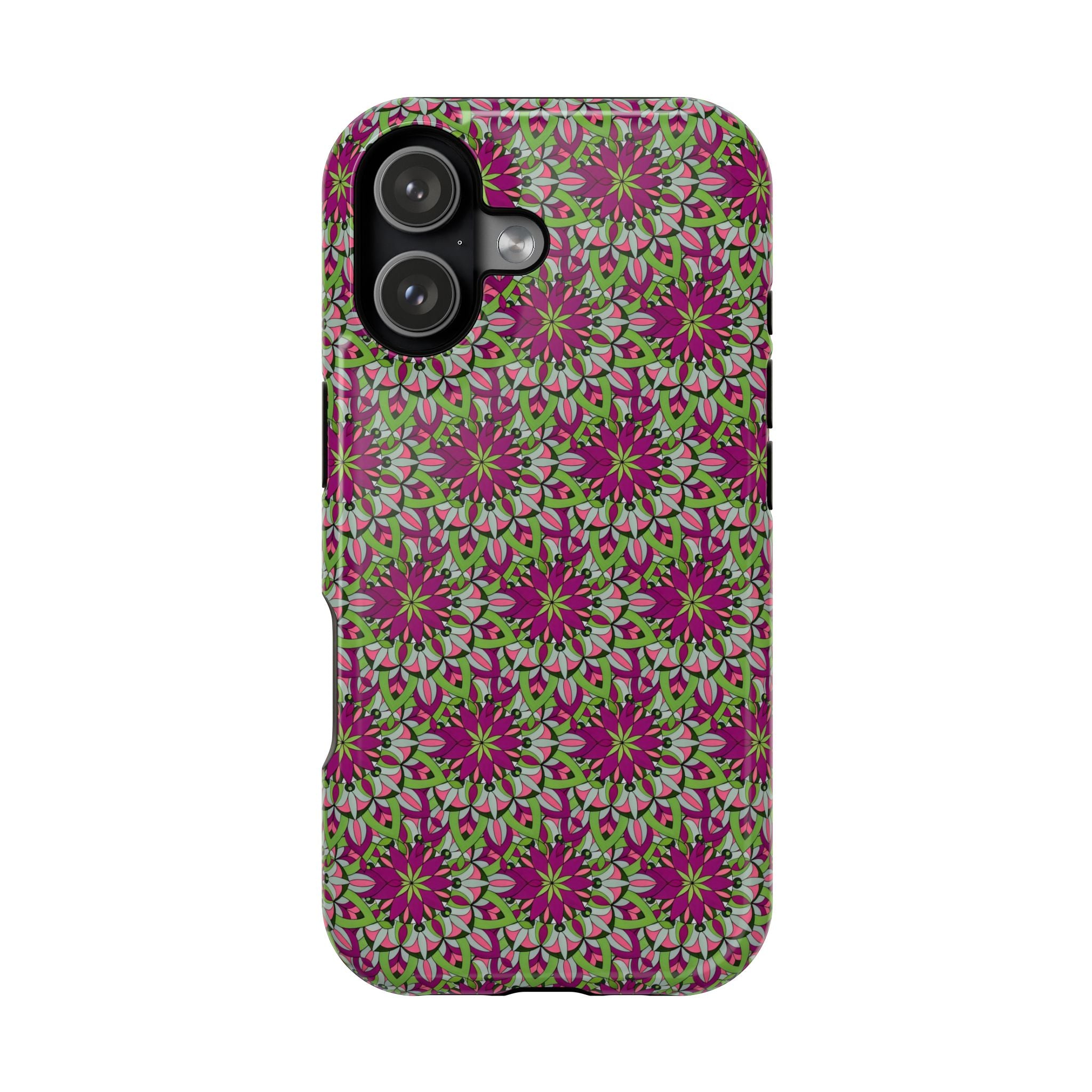 Cali Mandala Art Floral Kaleidoscope Magnetic Impact Phone Case — Protective iPhone Cover