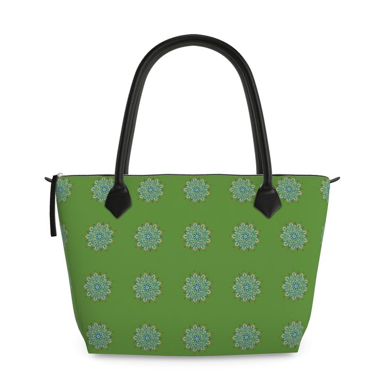 Mary Mandala Art Zip Top Handbag by Infinite Hue