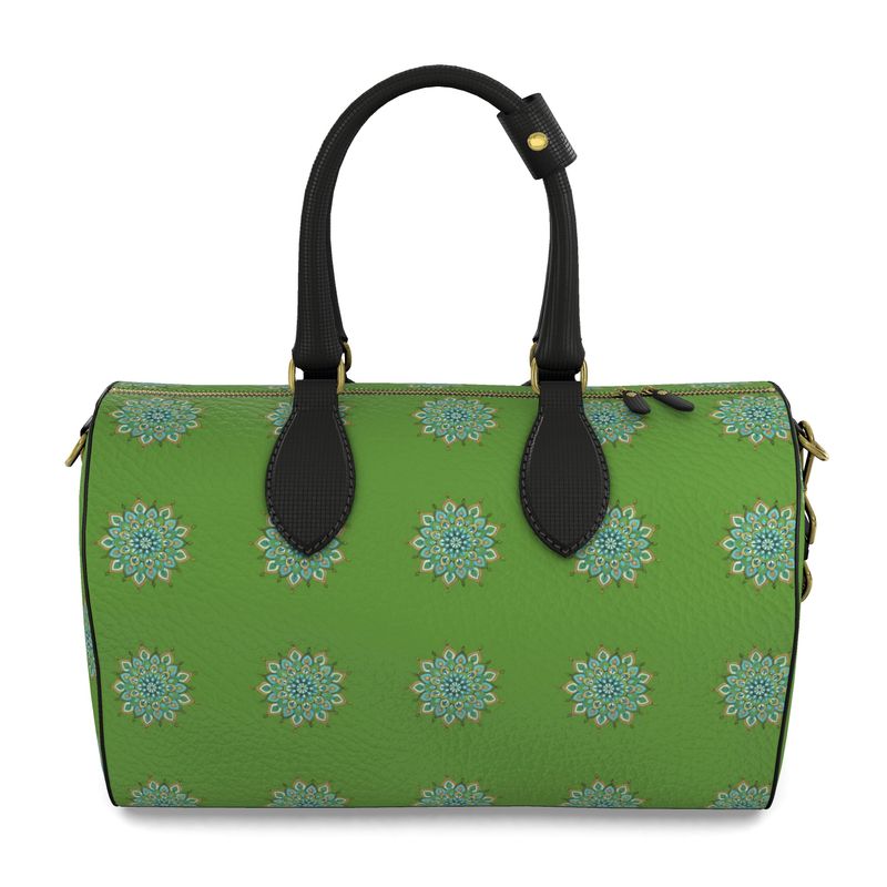 Mary Mandala Nappa Leather Duffle Bag by Infinite Hue