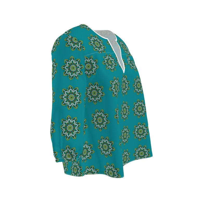 Lynne Mandala Art Women's Blouse by Infinite Hue