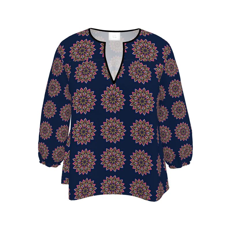 Laura Mandala Art Women's Blouse by Infinite Hue