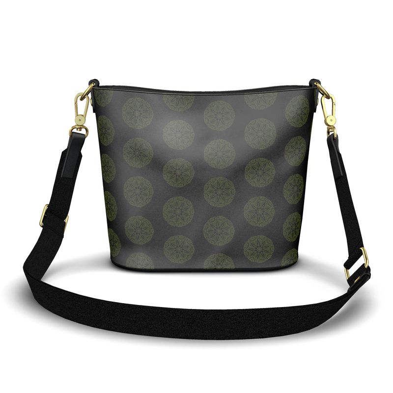 Romina Mandala Penzance Large Leather Bucket Tote by Infinite Hue