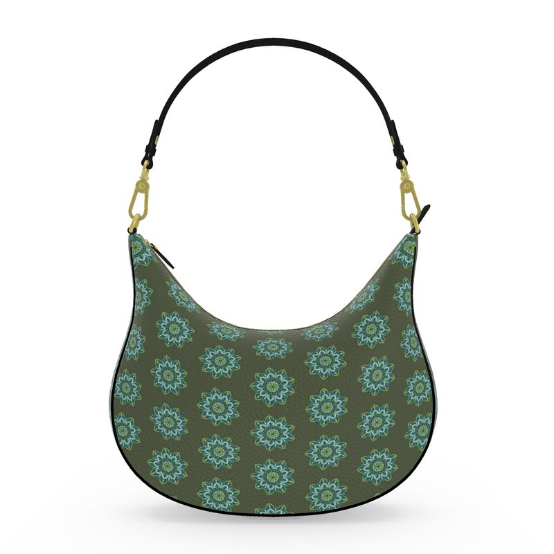 Lynne Mandala Art Curve Hobo Bag by Infinite Hue