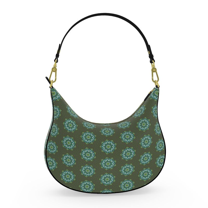 Lynne Mandala Art Curve Hobo Bag by Infinite Hue