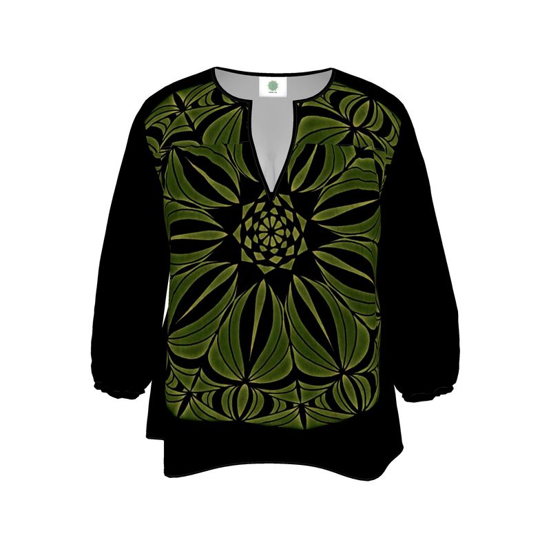 Romina Mandala Women's  Blouse by Infinite Hue