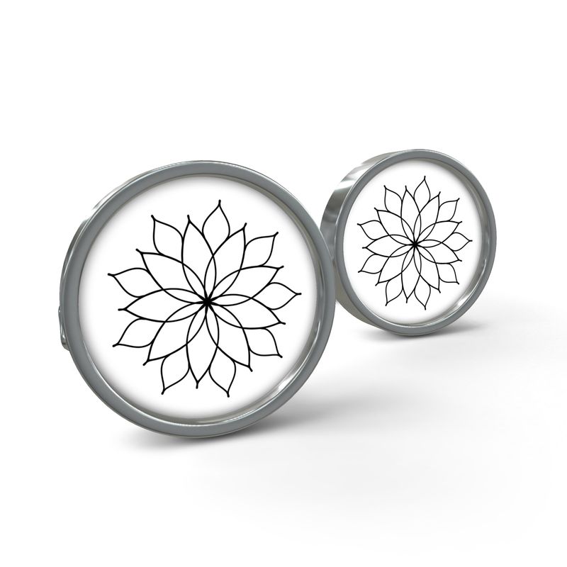 Clara Mandala Cufflinks by Infinite Hue