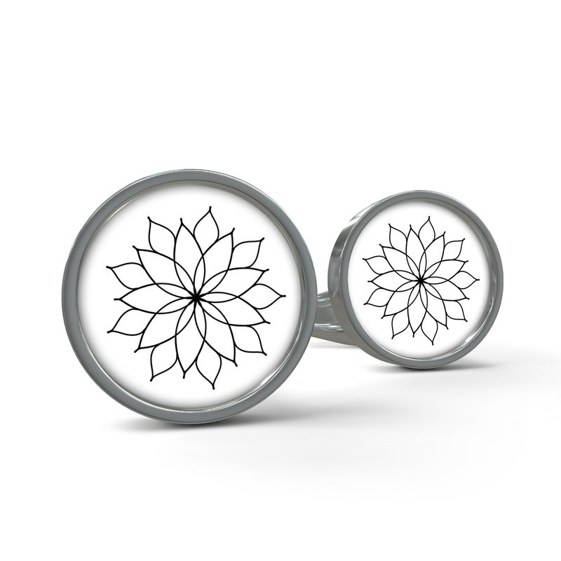 Clara Mandala Cufflinks by Infinite Hue