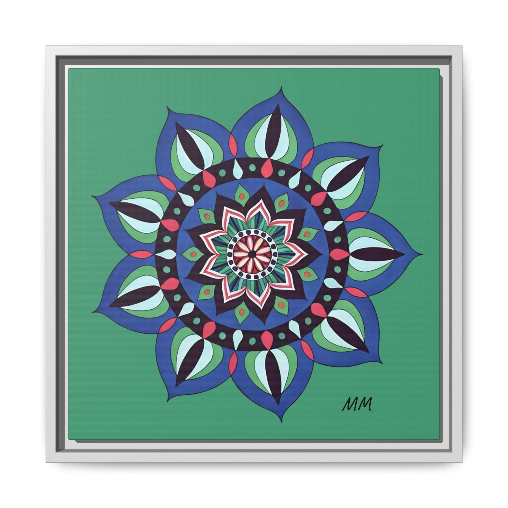Sutton Framed Mandala Wall Art — Colorful Geometric Canvas Print