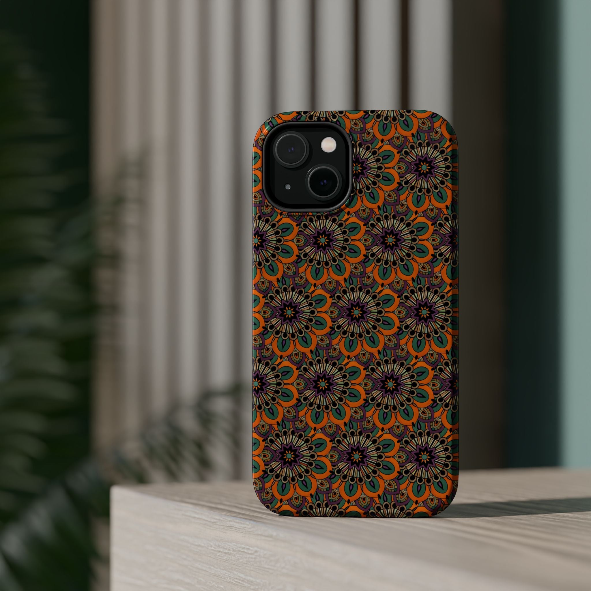 Angie Mandala Bohemian Floral Magnetic Impact Phone Case — Retro Mandala Pattern for iPhone