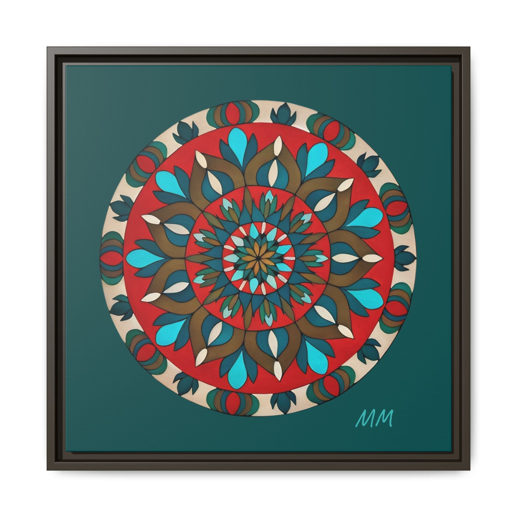 Millie Framed Mandala Wall Art — Colorful Geometric Canvas Print