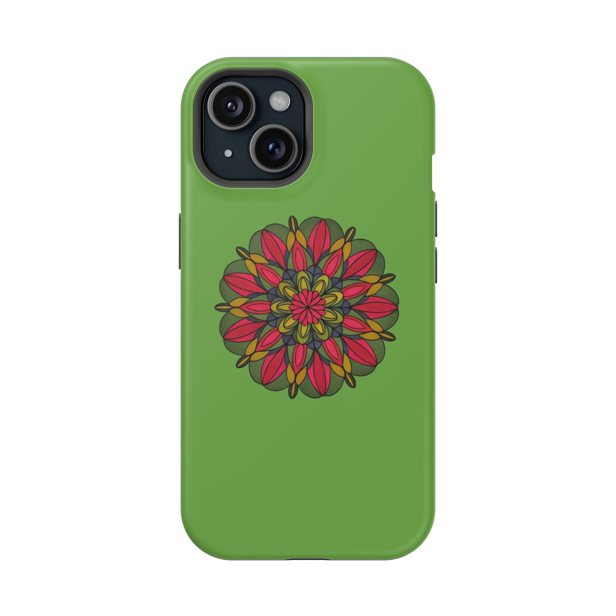 Eva Mandala Art Phone Case — Green Mandala Magnetic Impact-Resistant Case