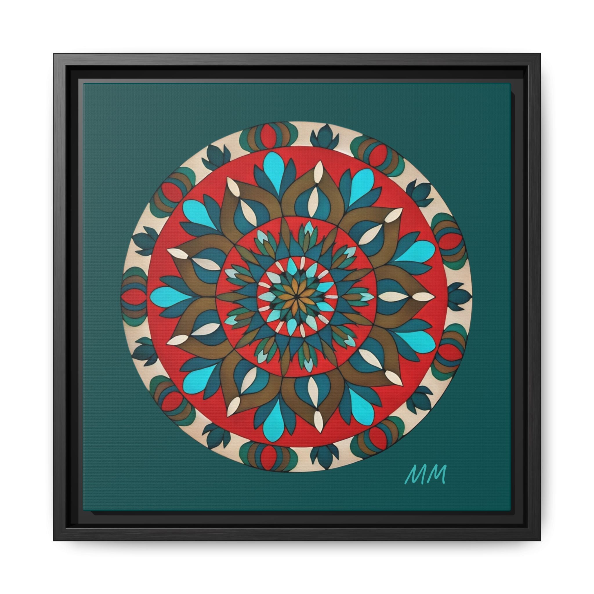 Millie Framed Mandala Wall Art — Colorful Geometric Canvas Print