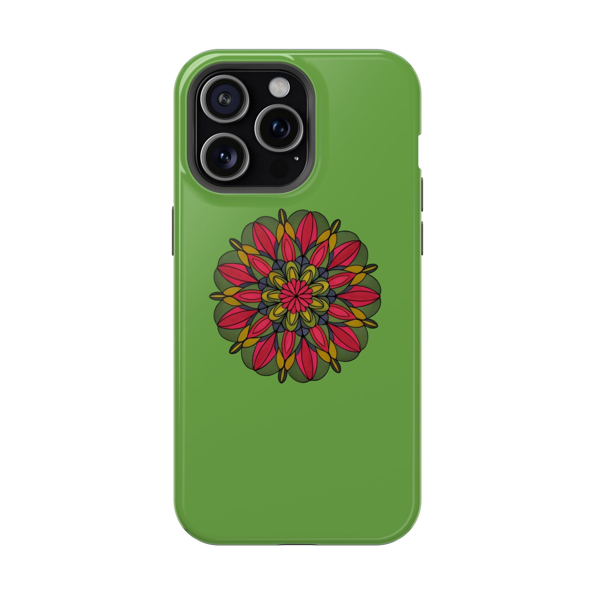 Eva Mandala Art Phone Case — Green Mandala Magnetic Impact-Resistant Case