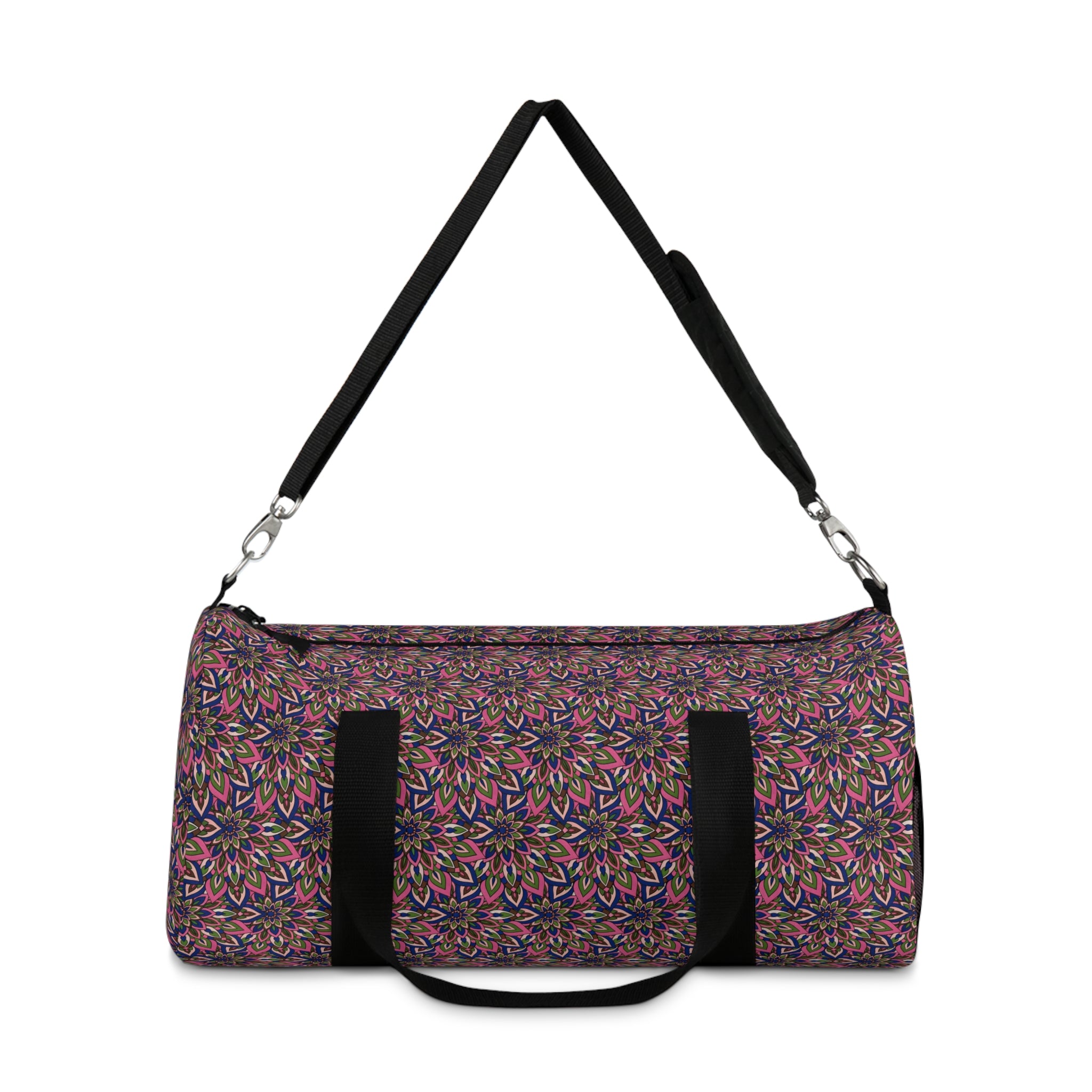 Laura Mandala Art Floral Kaleidoscope Duffel Bag — Colorful Travel & Gym Bag