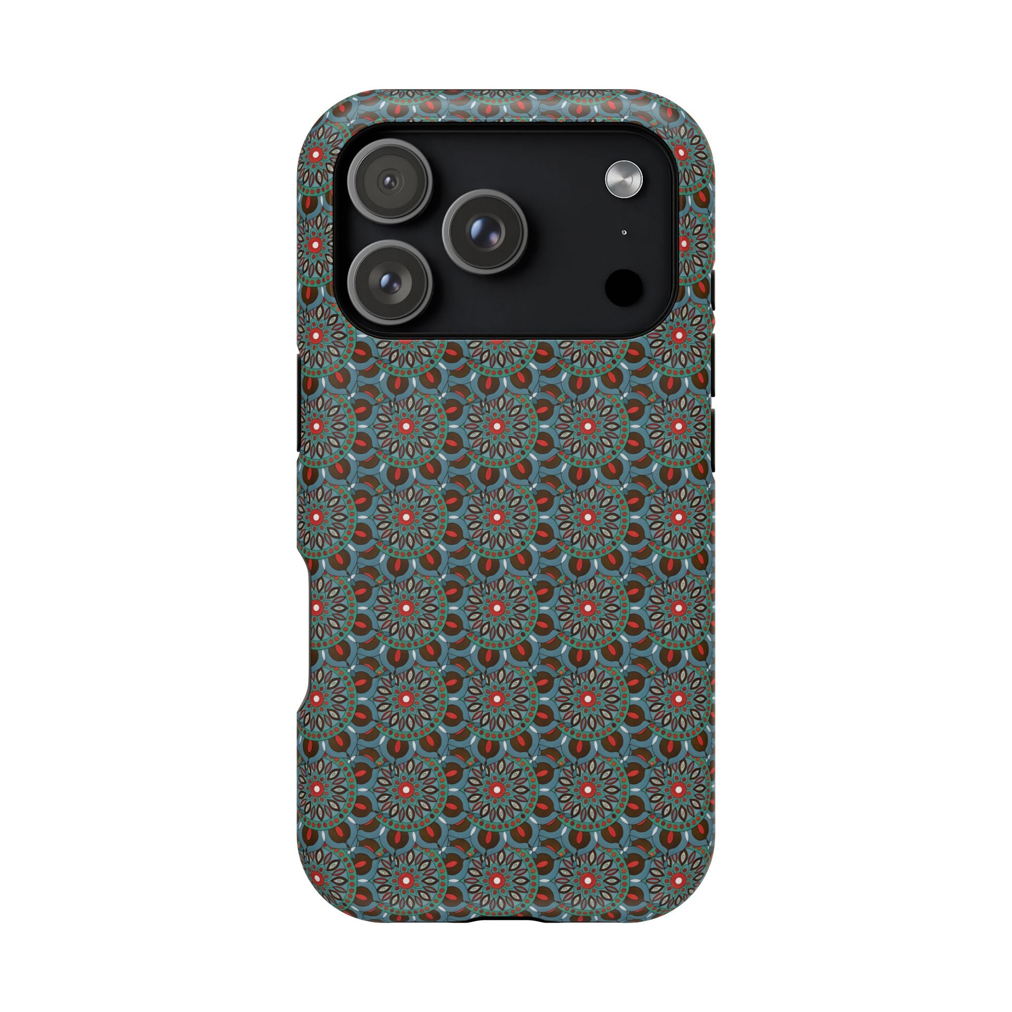 Everlee Mandala Magnetic Impact-Resistant Phone Case — Retro Floral Geometric Pattern