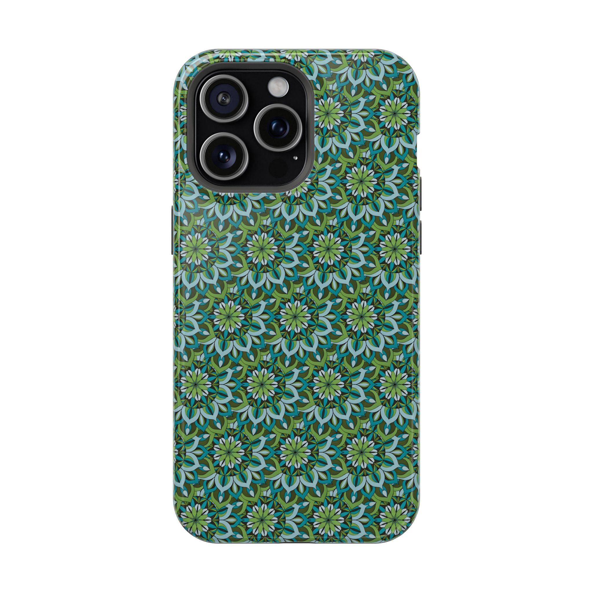 Lynne Mandala Art Floral Kaleidoscope Magnetic Impact Phone Case
