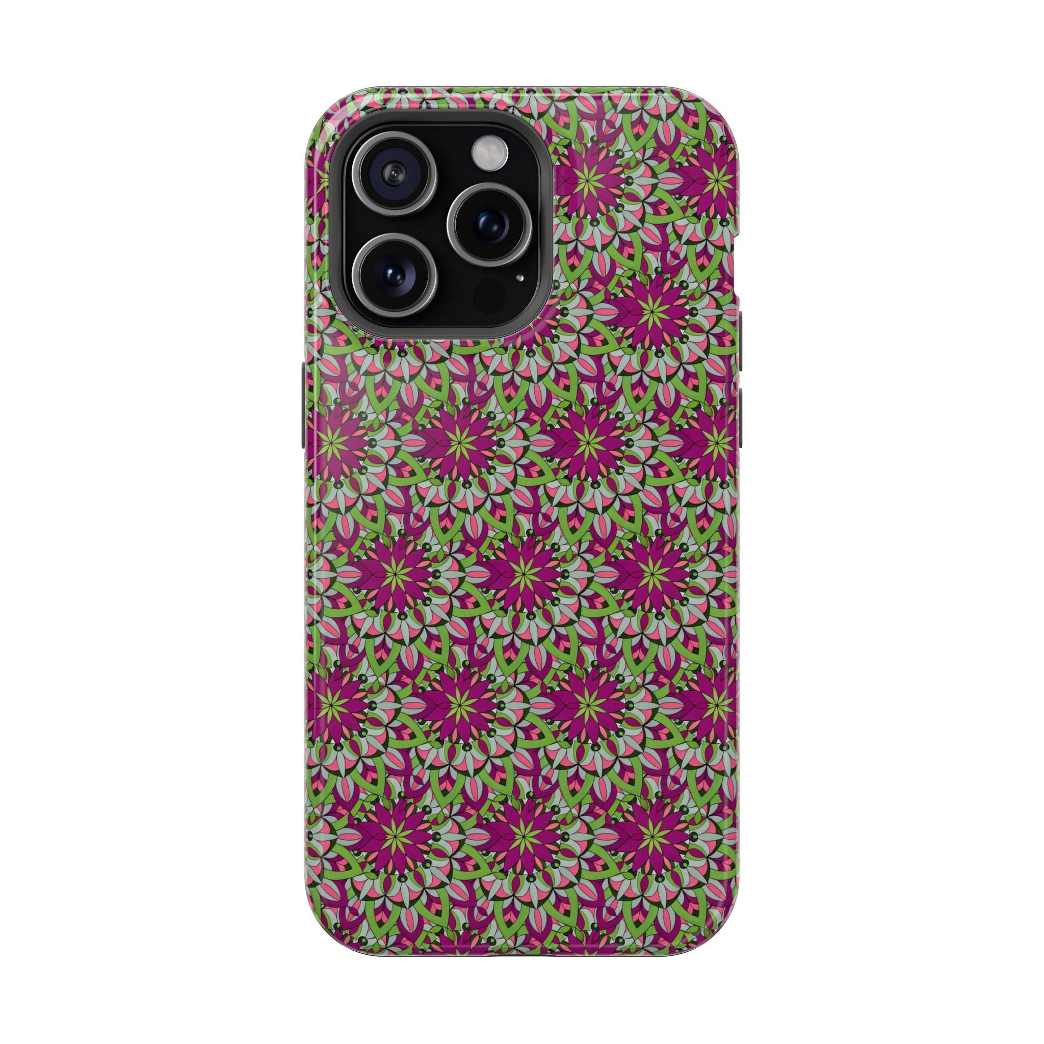 Cali Mandala Art Floral Kaleidoscope Magnetic Impact Phone Case — Protective iPhone Cover