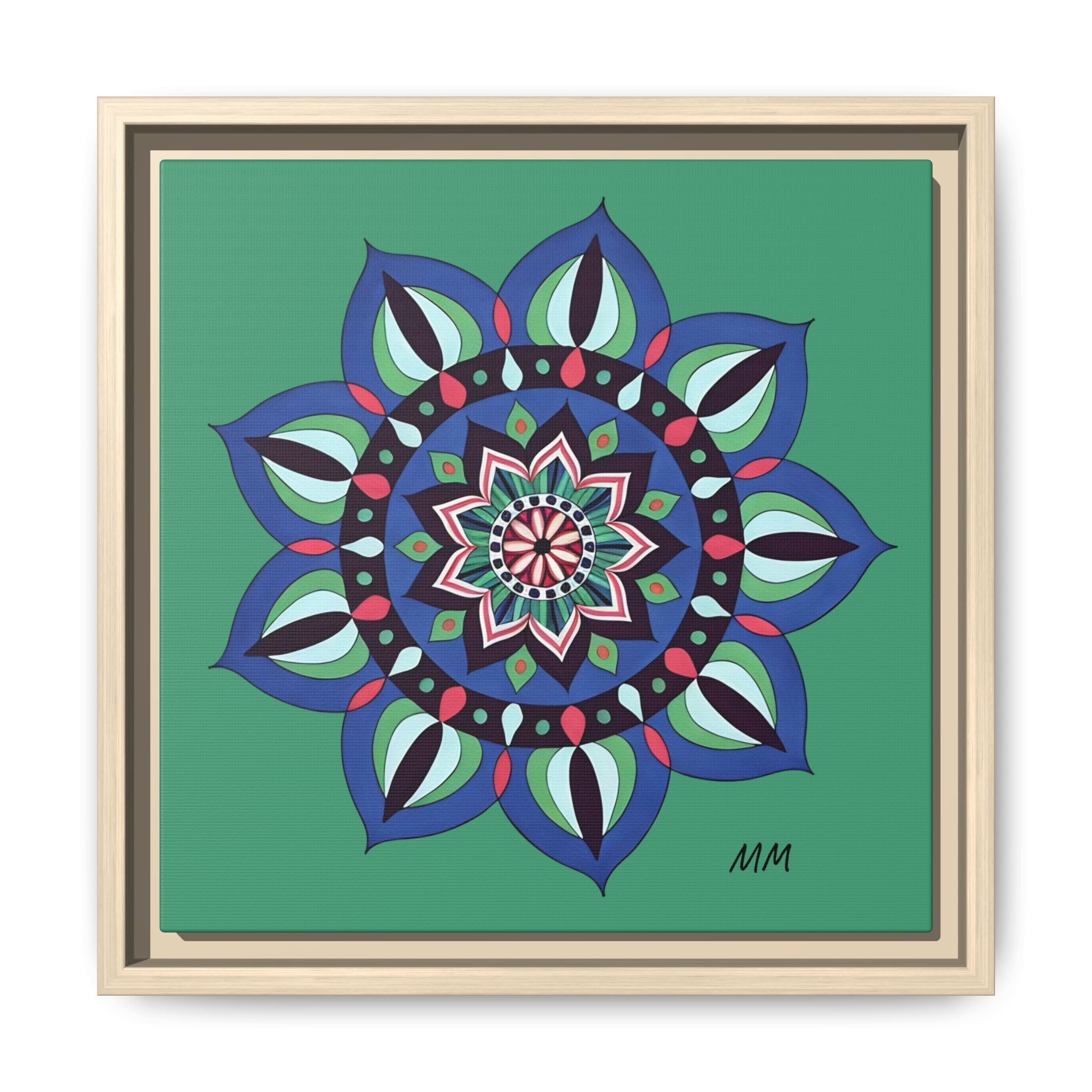 Sutton Framed Mandala Wall Art — Colorful Geometric Canvas Print