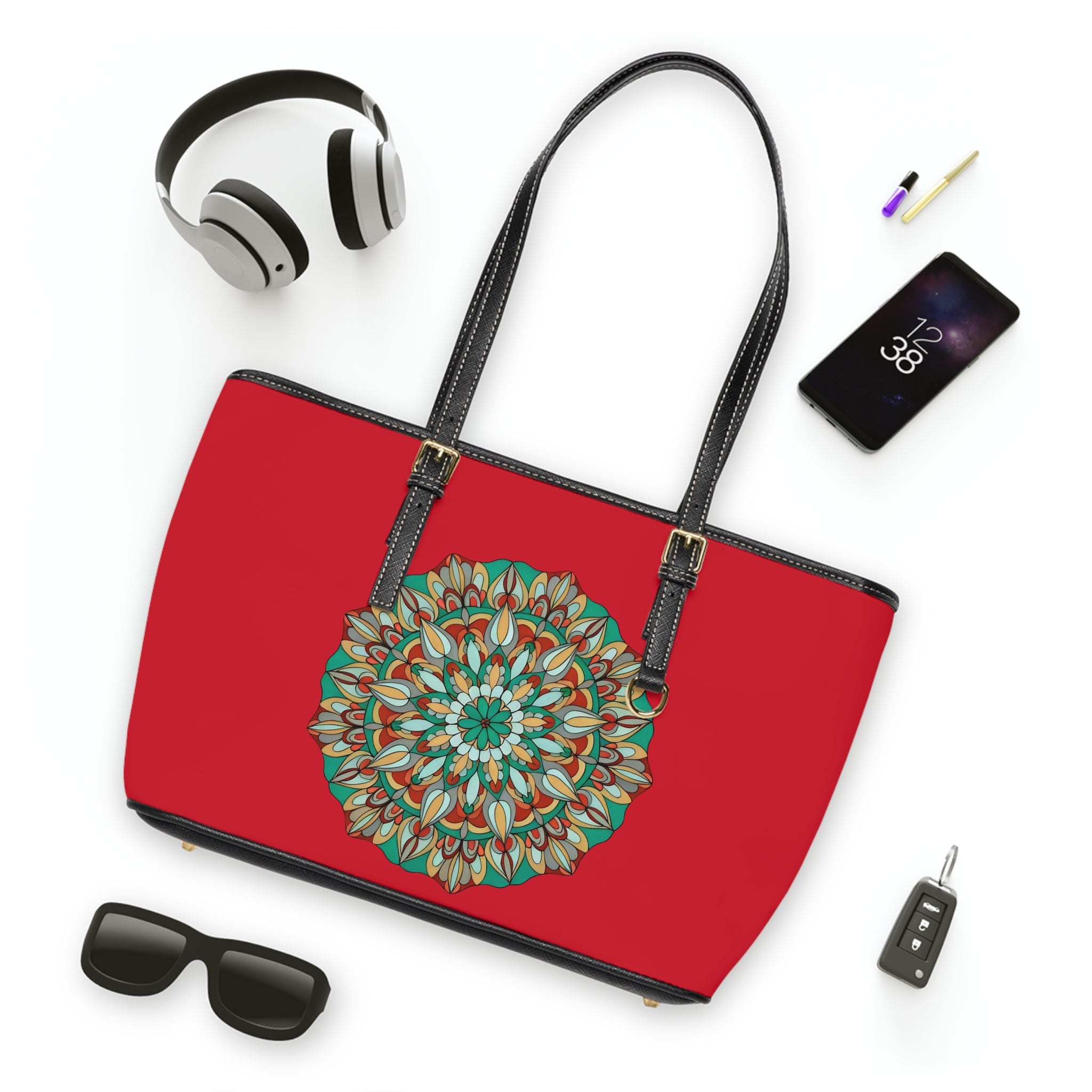 Everlee Mary Mandala PU Leather Shoulder Bag by Infinite Hue