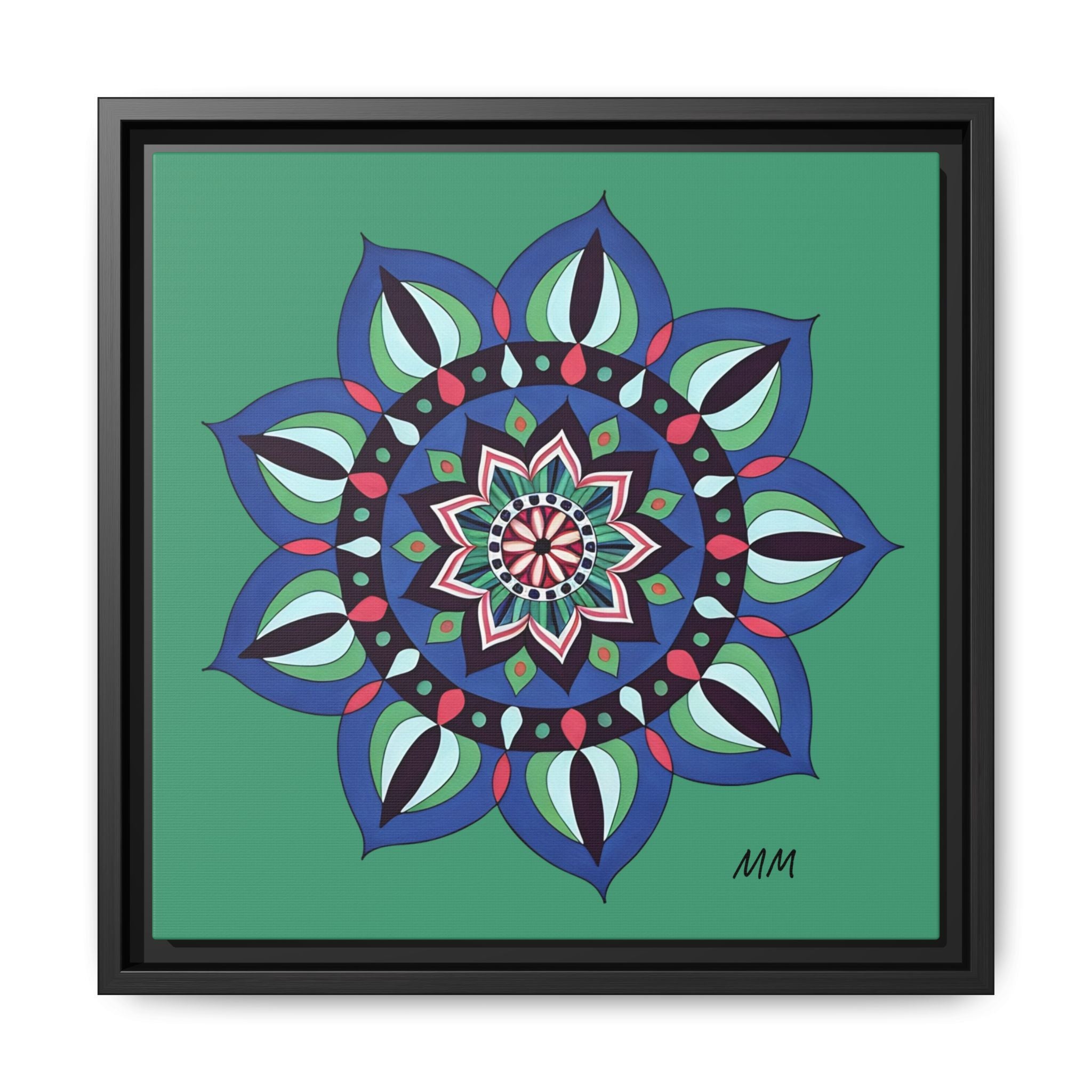 Sutton Framed Mandala Wall Art — Colorful Geometric Canvas Print