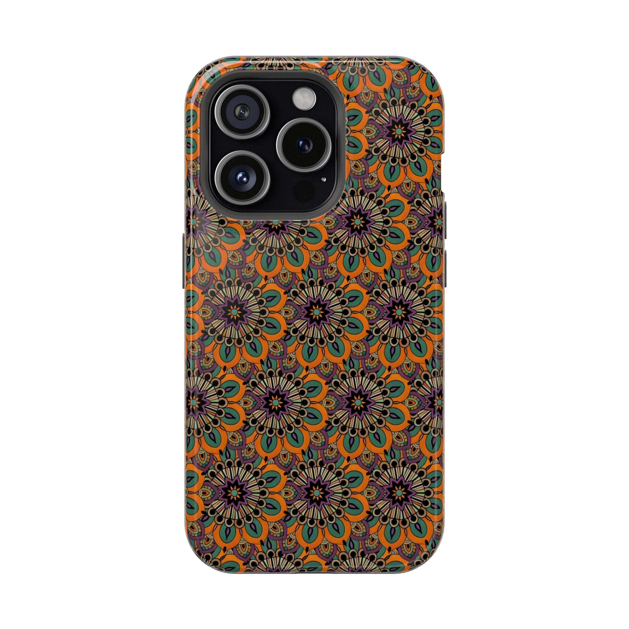 Angie Mandala Bohemian Floral Magnetic Impact Phone Case — Retro Mandala Pattern for iPhone
