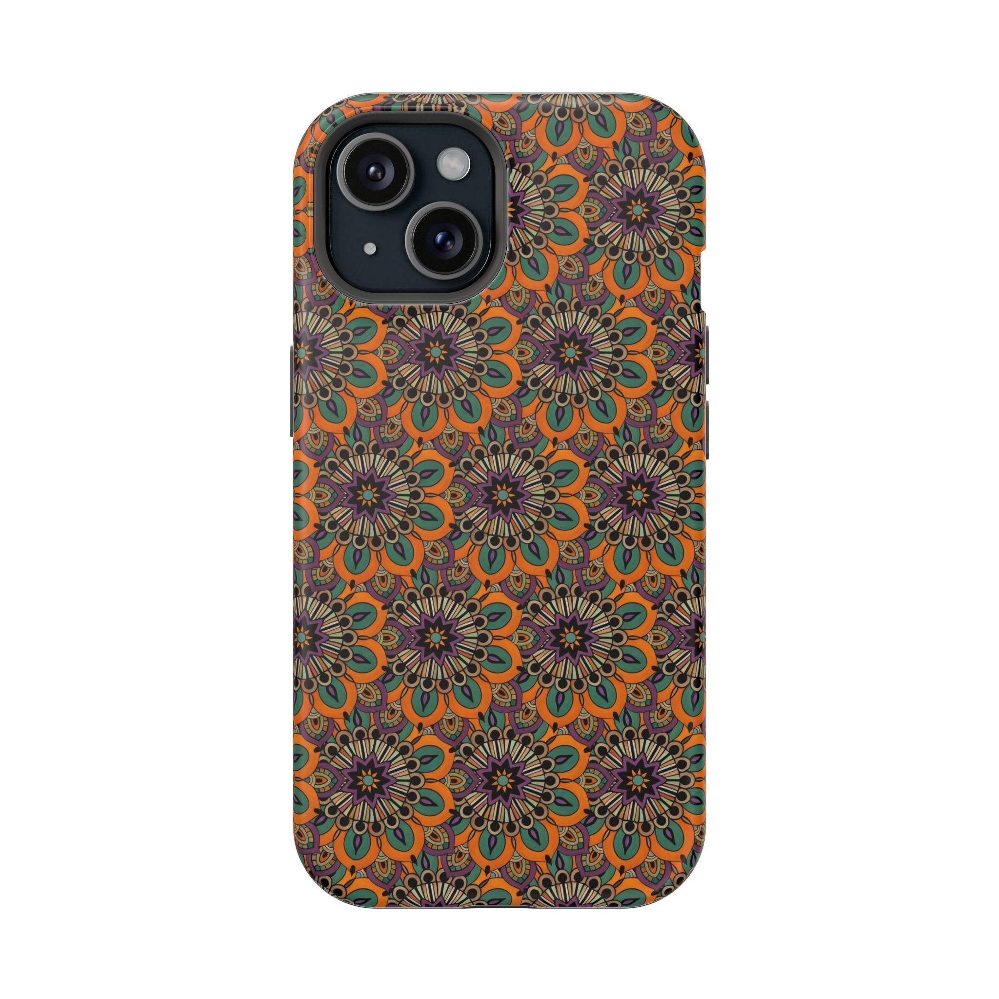 Angie Mandala Bohemian Floral Magnetic Impact Phone Case — Retro Mandala Pattern for iPhone