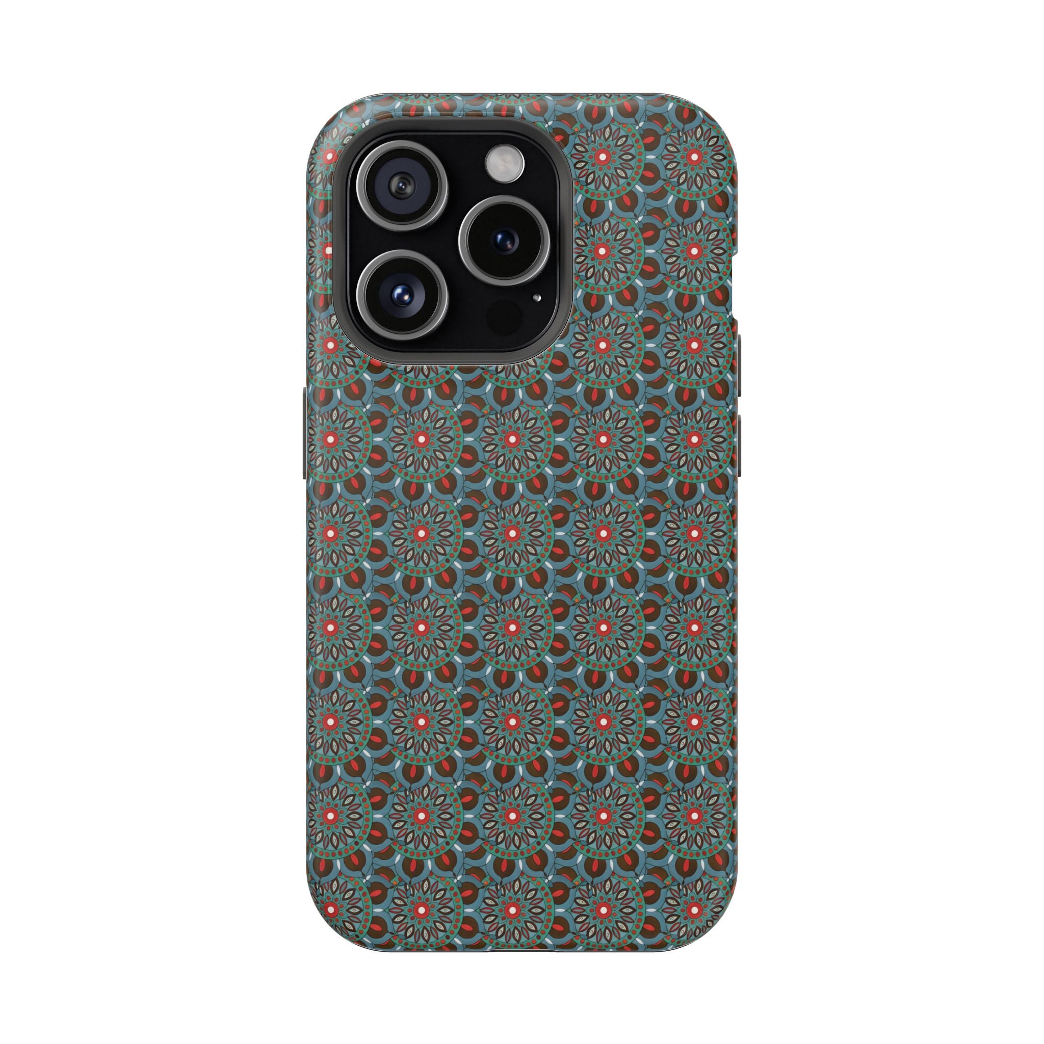 Everlee Mandala Magnetic Impact-Resistant Phone Case — Retro Floral Geometric Pattern
