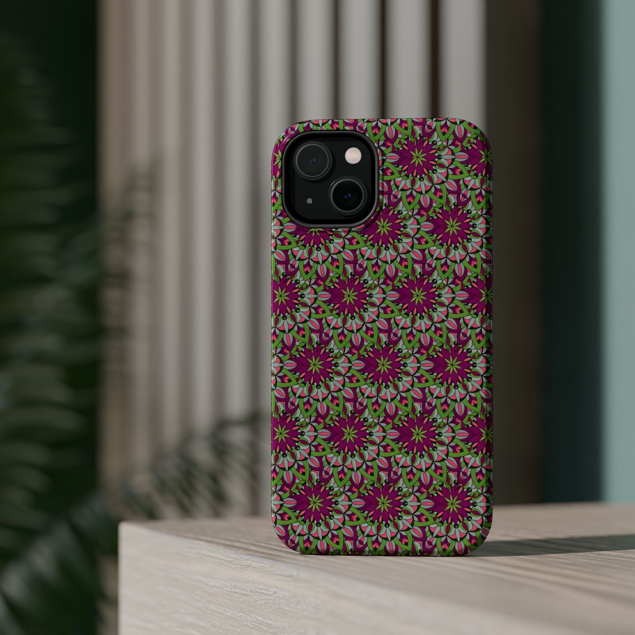 Cali Mandala Art Floral Kaleidoscope Magnetic Impact Phone Case — Protective iPhone Cover