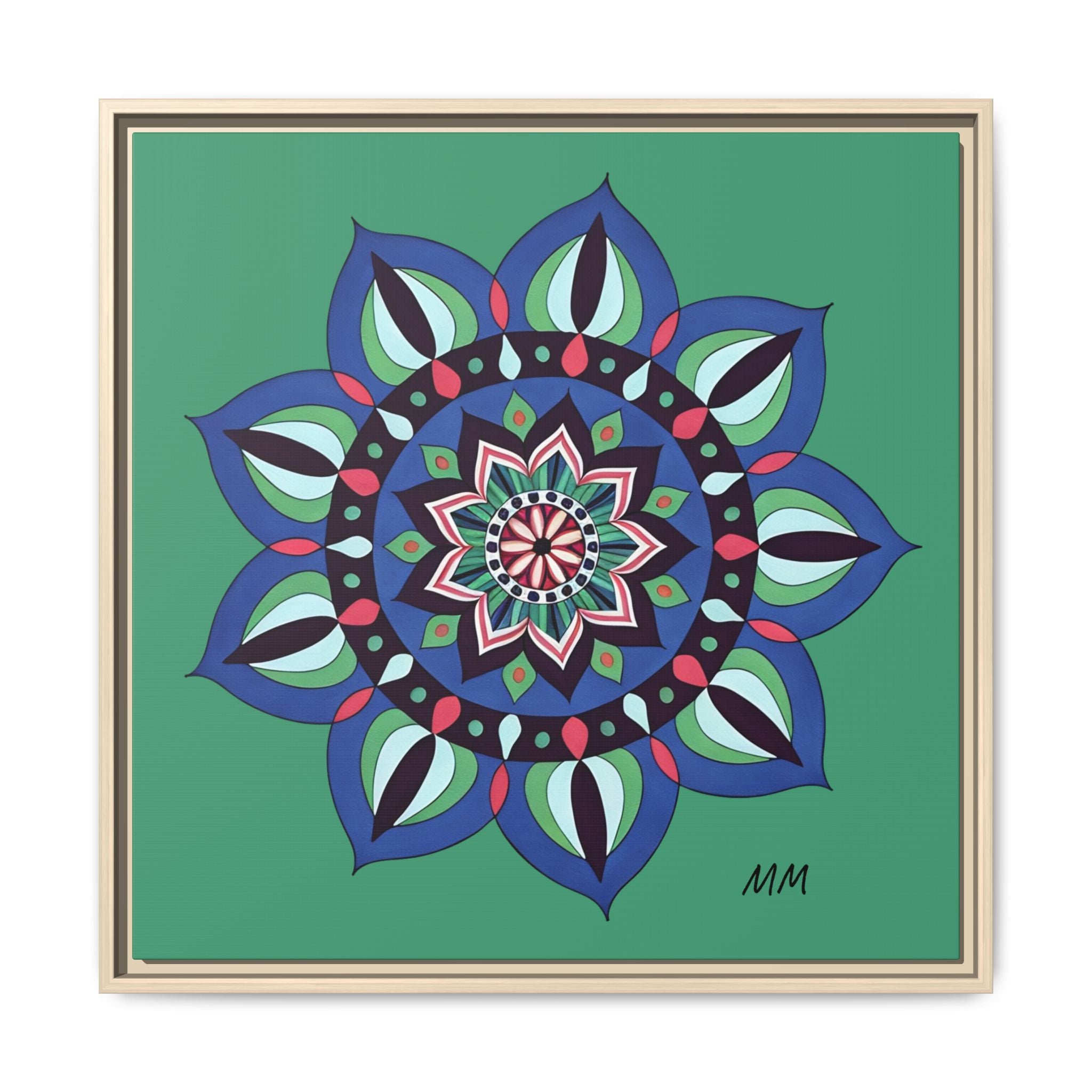 Sutton Framed Mandala Wall Art — Colorful Geometric Canvas Print