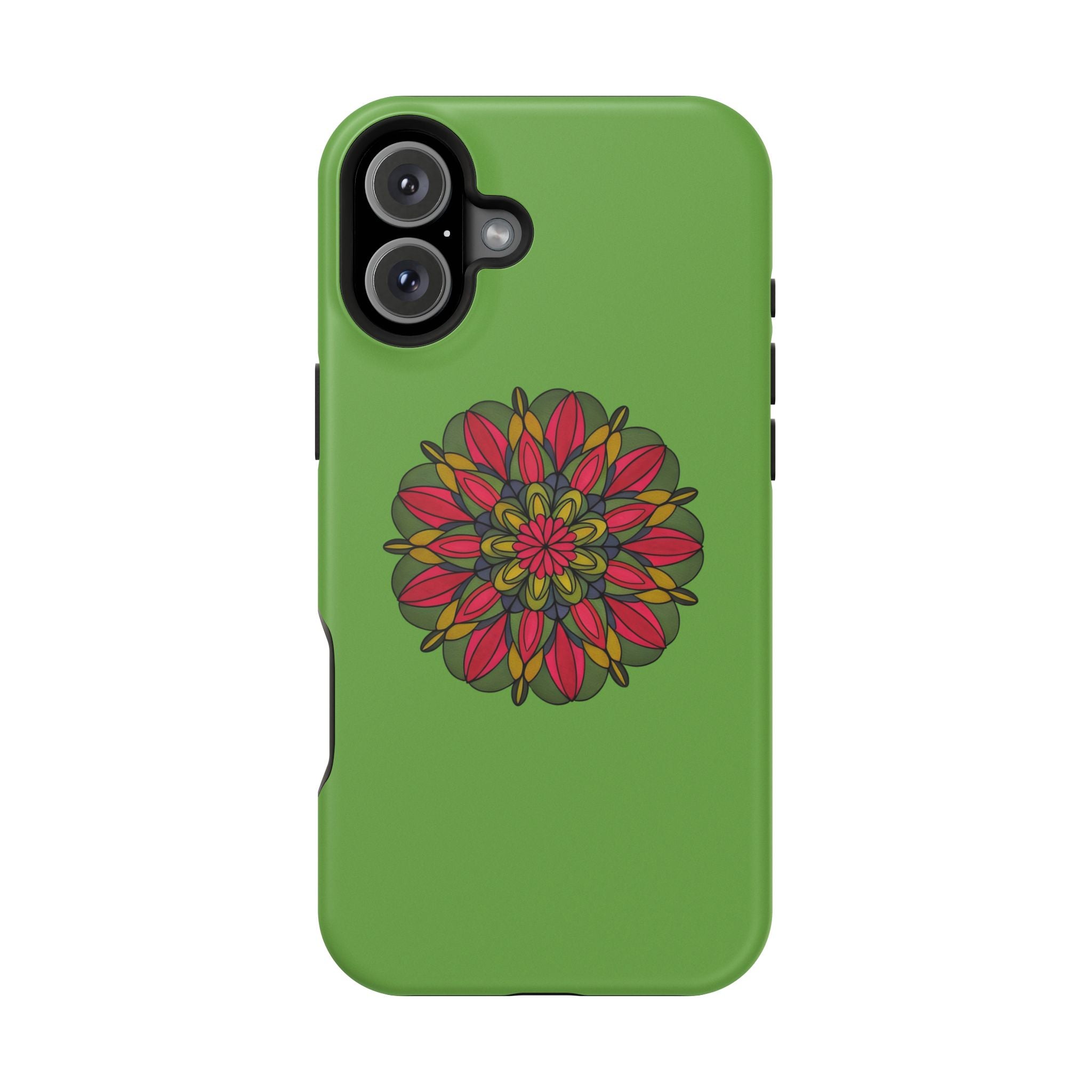 Eva Mandala Art Phone Case — Green Mandala Magnetic Impact-Resistant Case