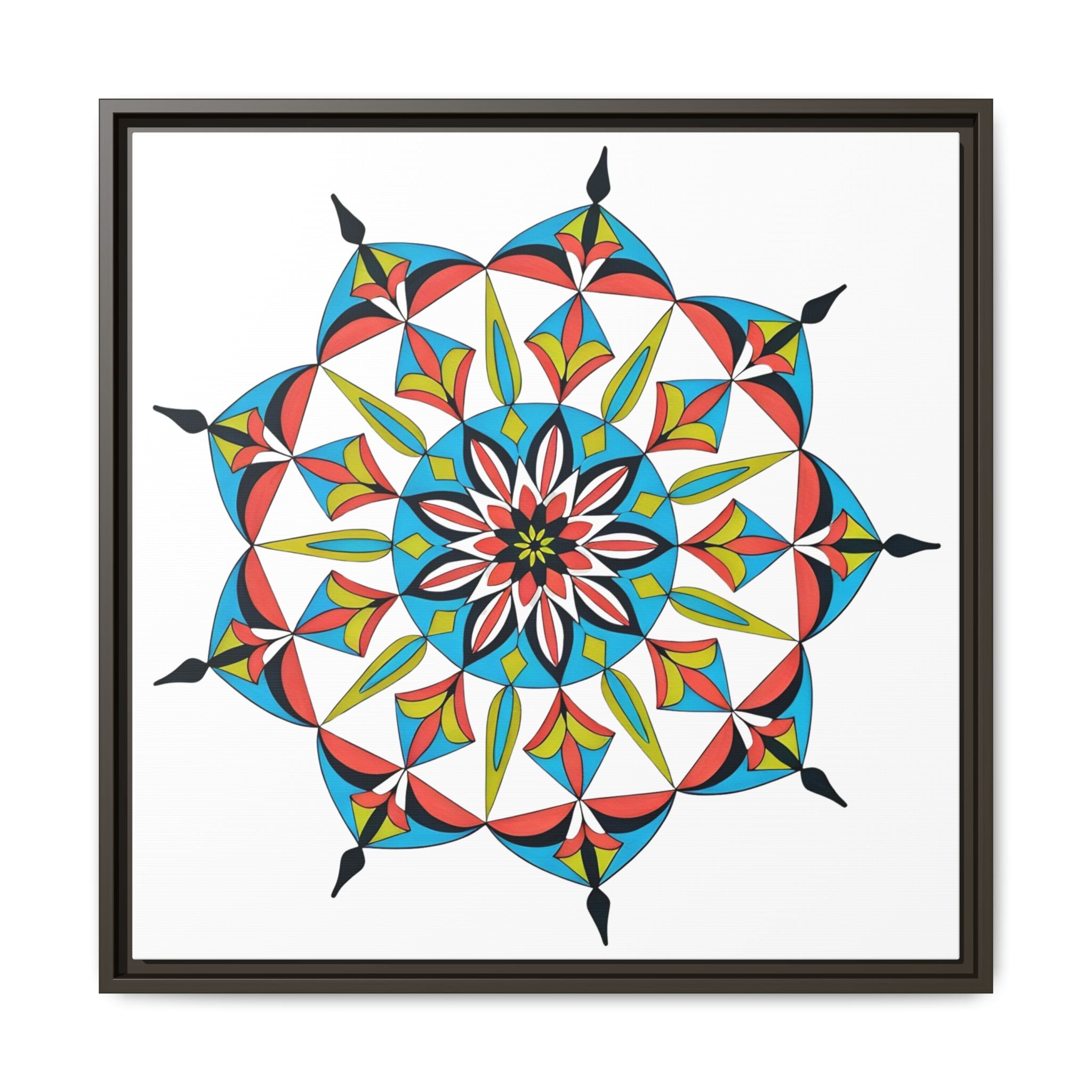 Catalina Colorful Geometric Mandala Matte Framed Canvas
