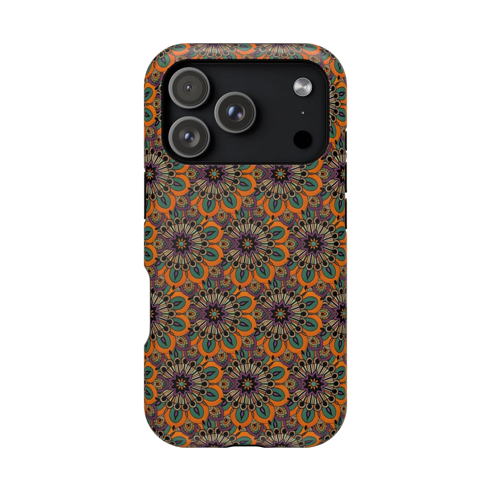 Angie Mandala Bohemian Floral Magnetic Impact Phone Case — Retro Mandala Pattern for iPhone