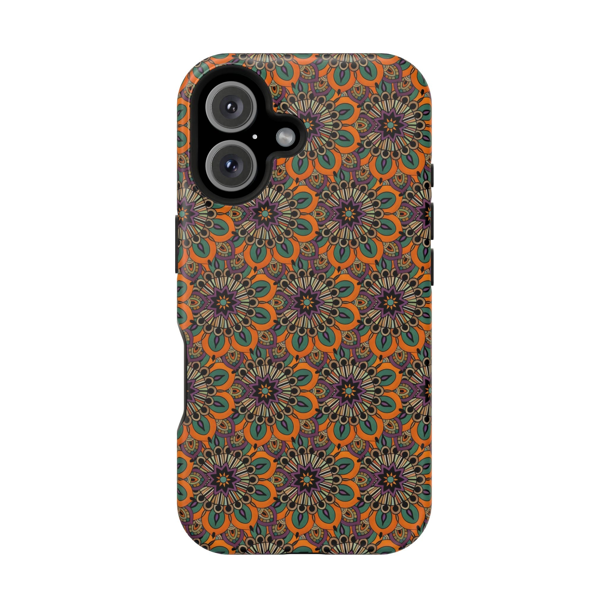 Angie Mandala Bohemian Floral Magnetic Impact Phone Case — Retro Mandala Pattern for iPhone