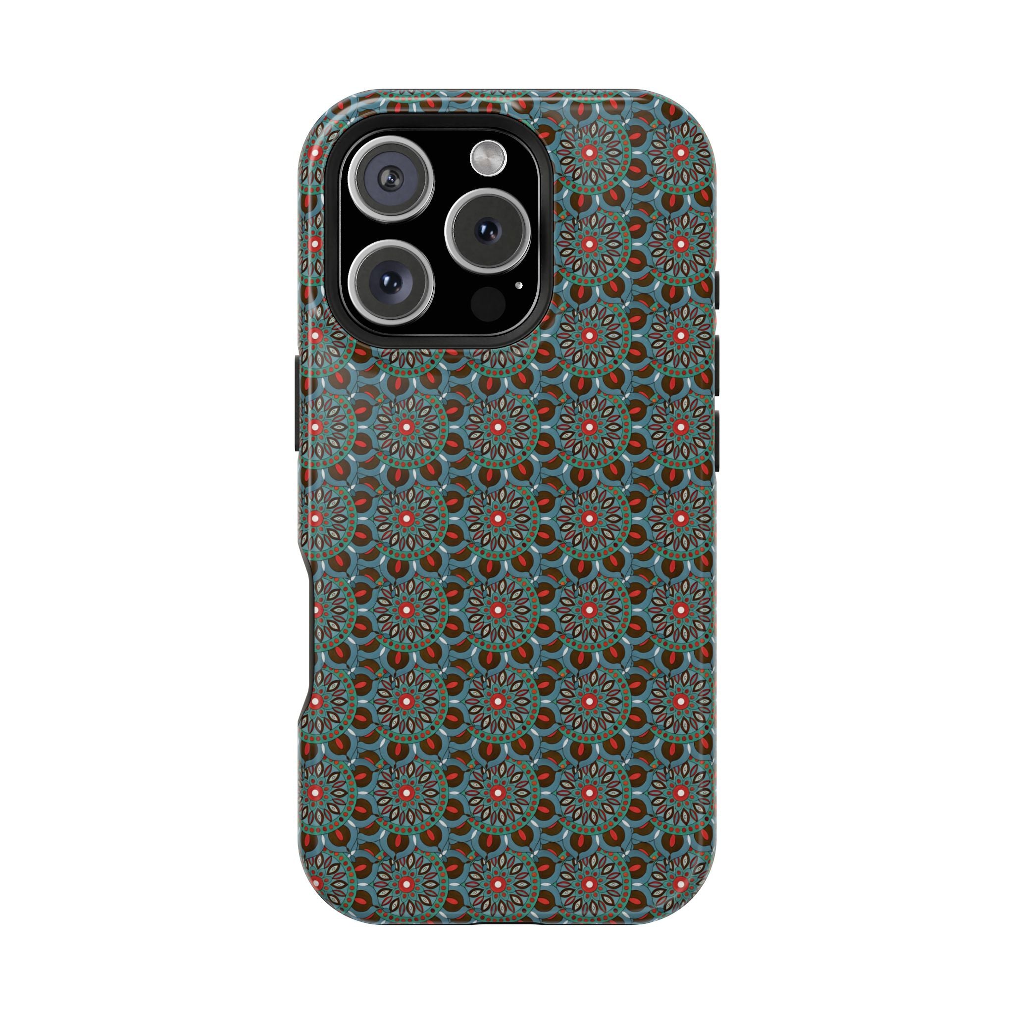 Everlee Mandala Magnetic Impact-Resistant Phone Case — Retro Floral Geometric Pattern
