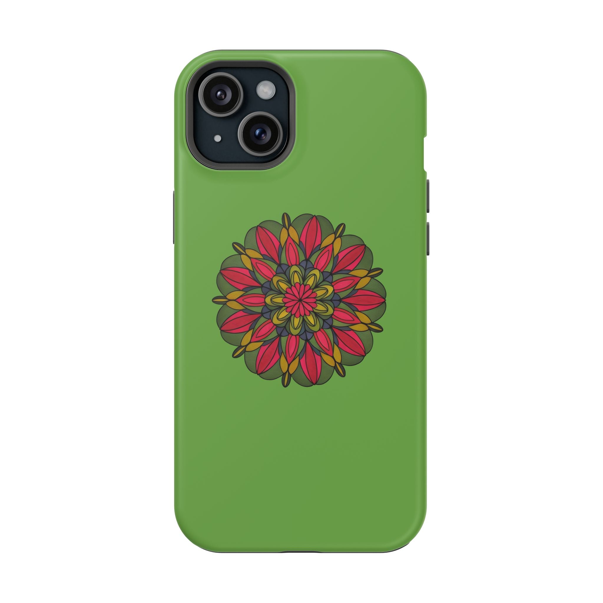 Eva Mandala Art Phone Case — Green Mandala Magnetic Impact-Resistant Case