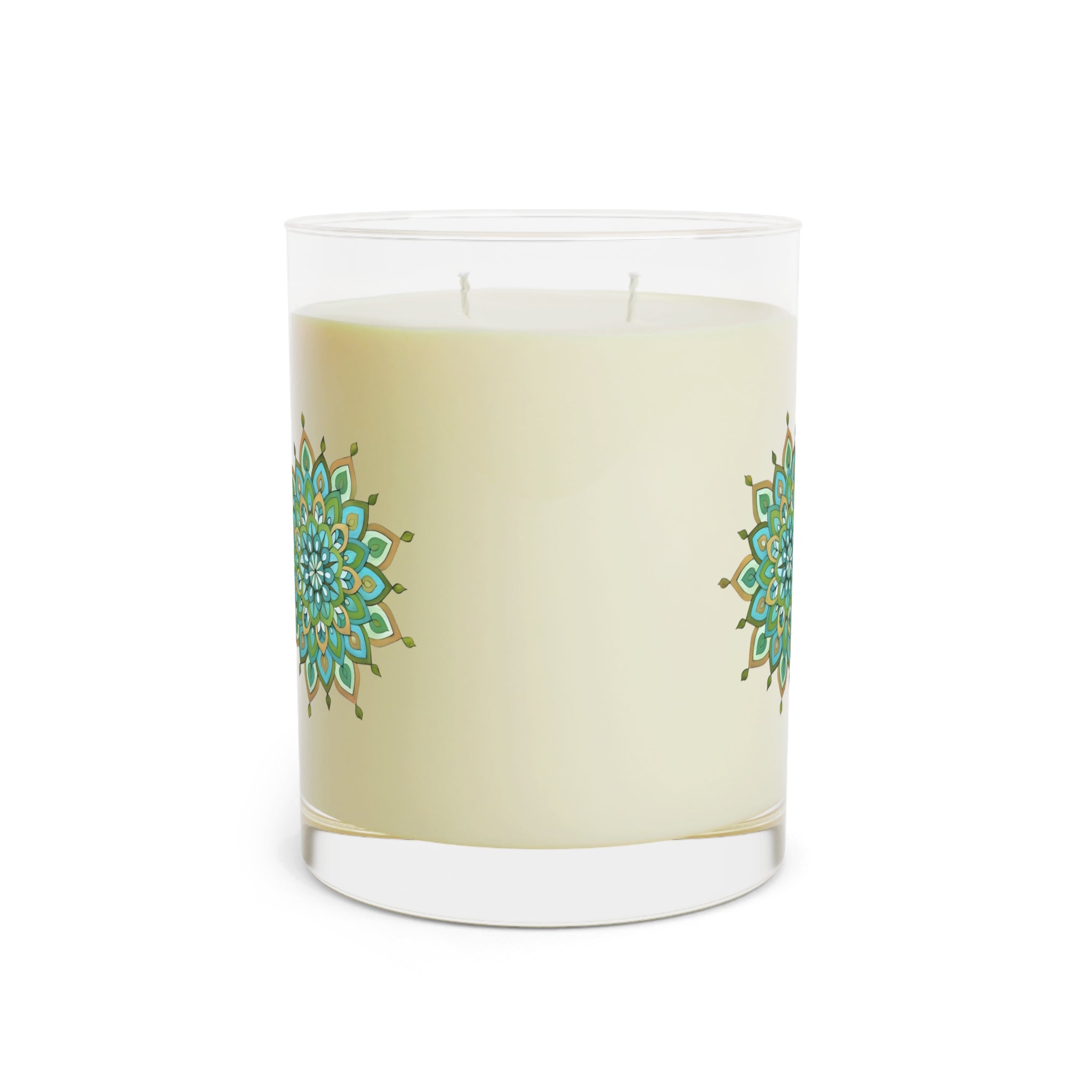 Mary Mandala Glass Candle 11oz — Scented Decorative Soy Candle