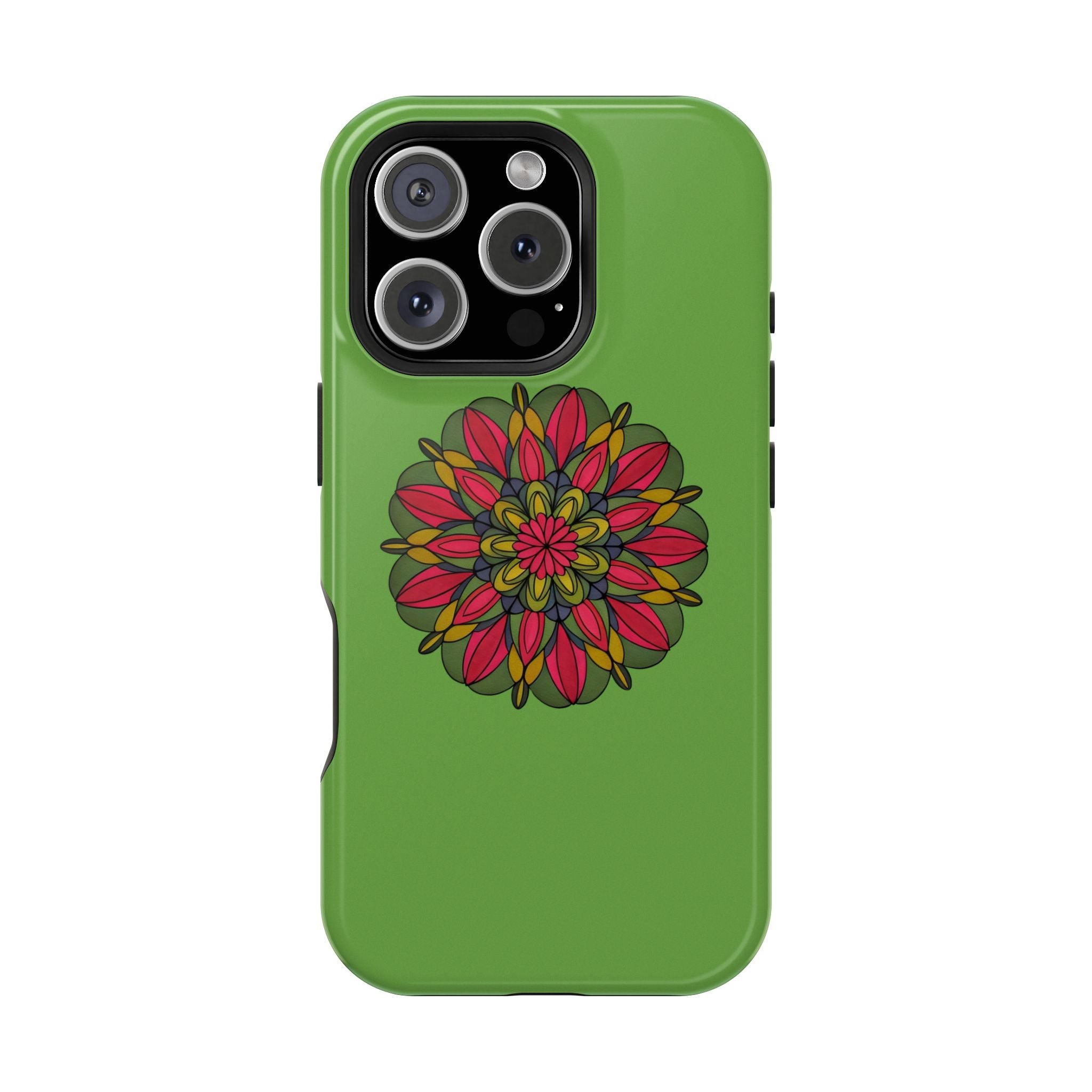 Eva Mandala Art Phone Case — Green Mandala Magnetic Impact-Resistant Case