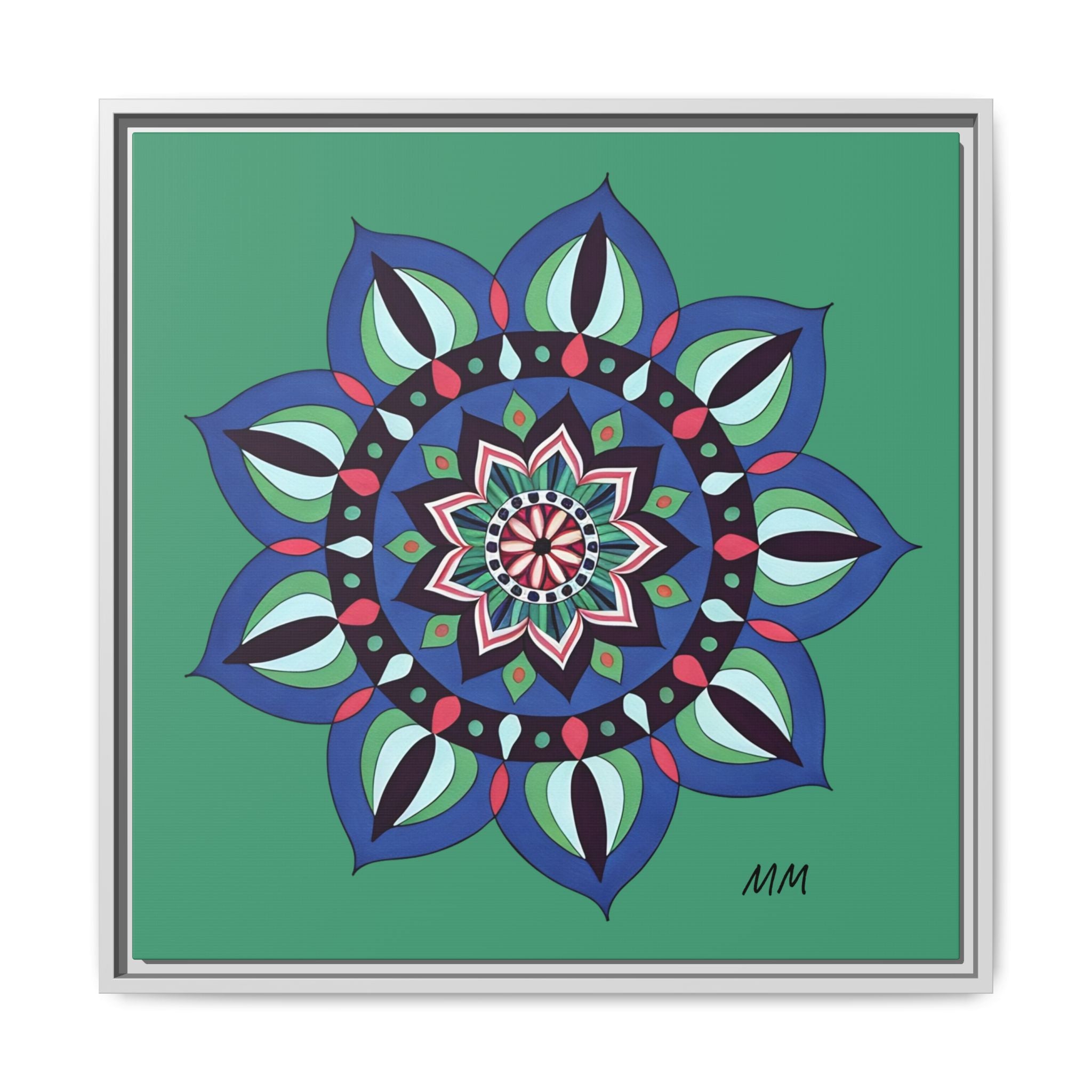 Sutton Framed Mandala Wall Art — Colorful Geometric Canvas Print