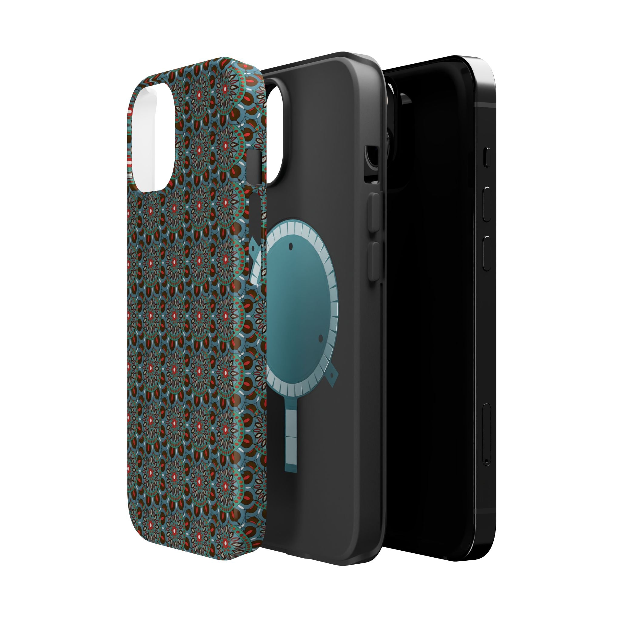 Everlee Mandala Magnetic Impact-Resistant Phone Case — Retro Floral Geometric Pattern