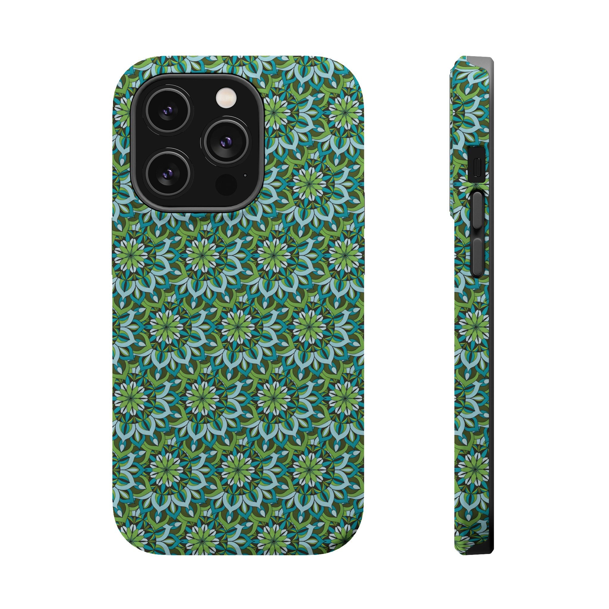 Lynne Mandala Art Floral Kaleidoscope Magnetic Impact Phone Case