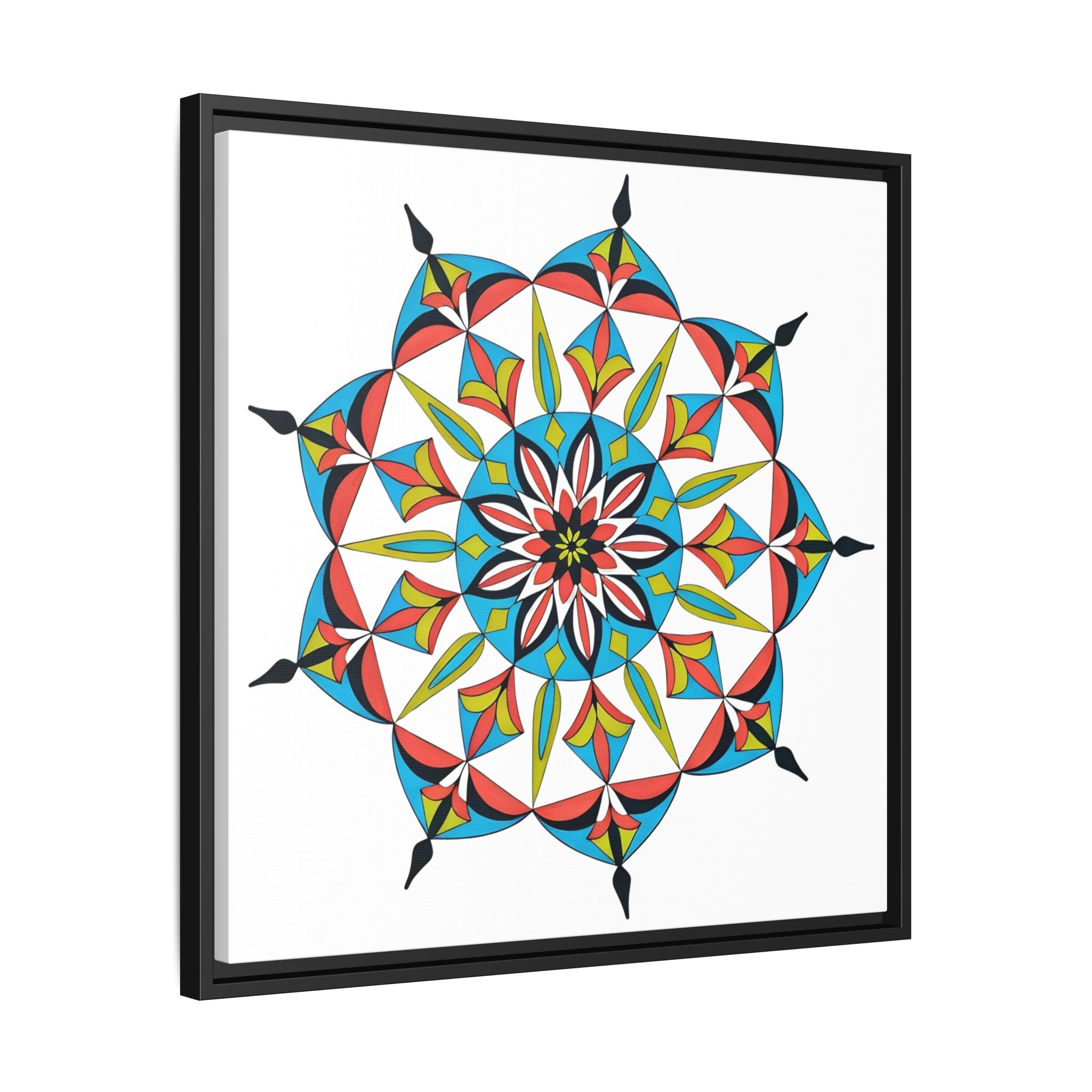 Catalina Colorful Geometric Mandala Matte Framed Canvas