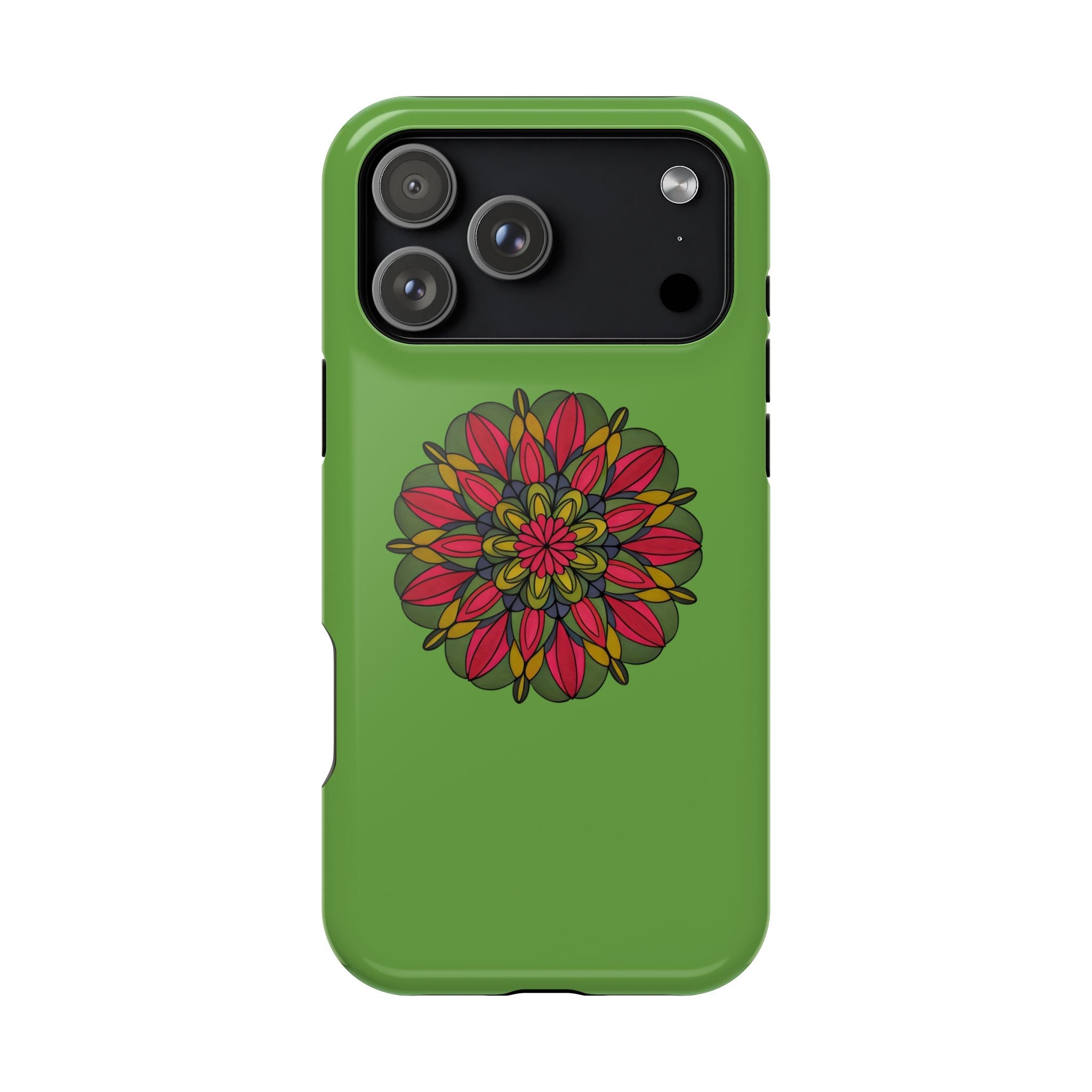 Eva Mandala Art Phone Case — Green Mandala Magnetic Impact-Resistant Case
