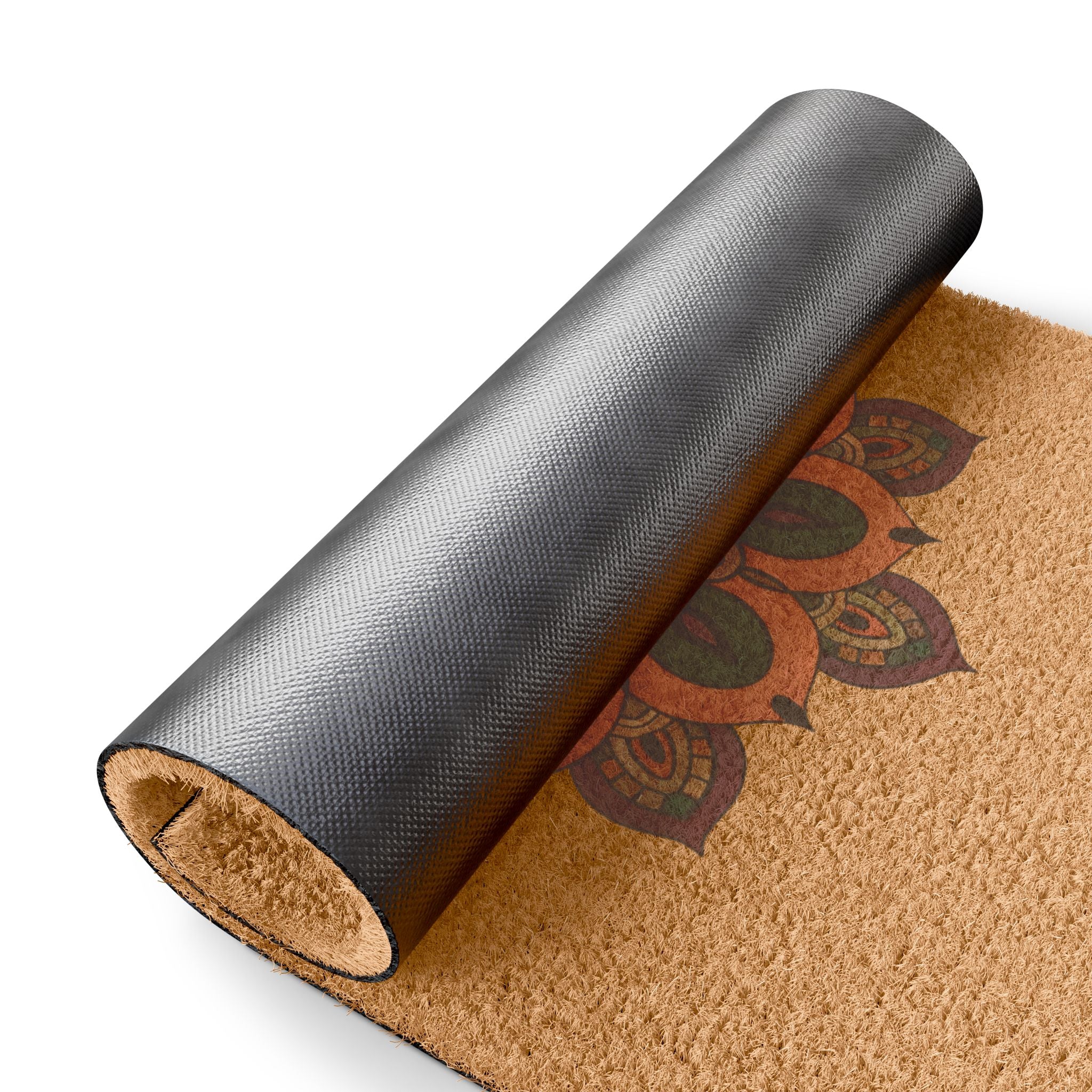 Angie Mandala Art Doormat — Boho Floral Welcome Mat for Entryway