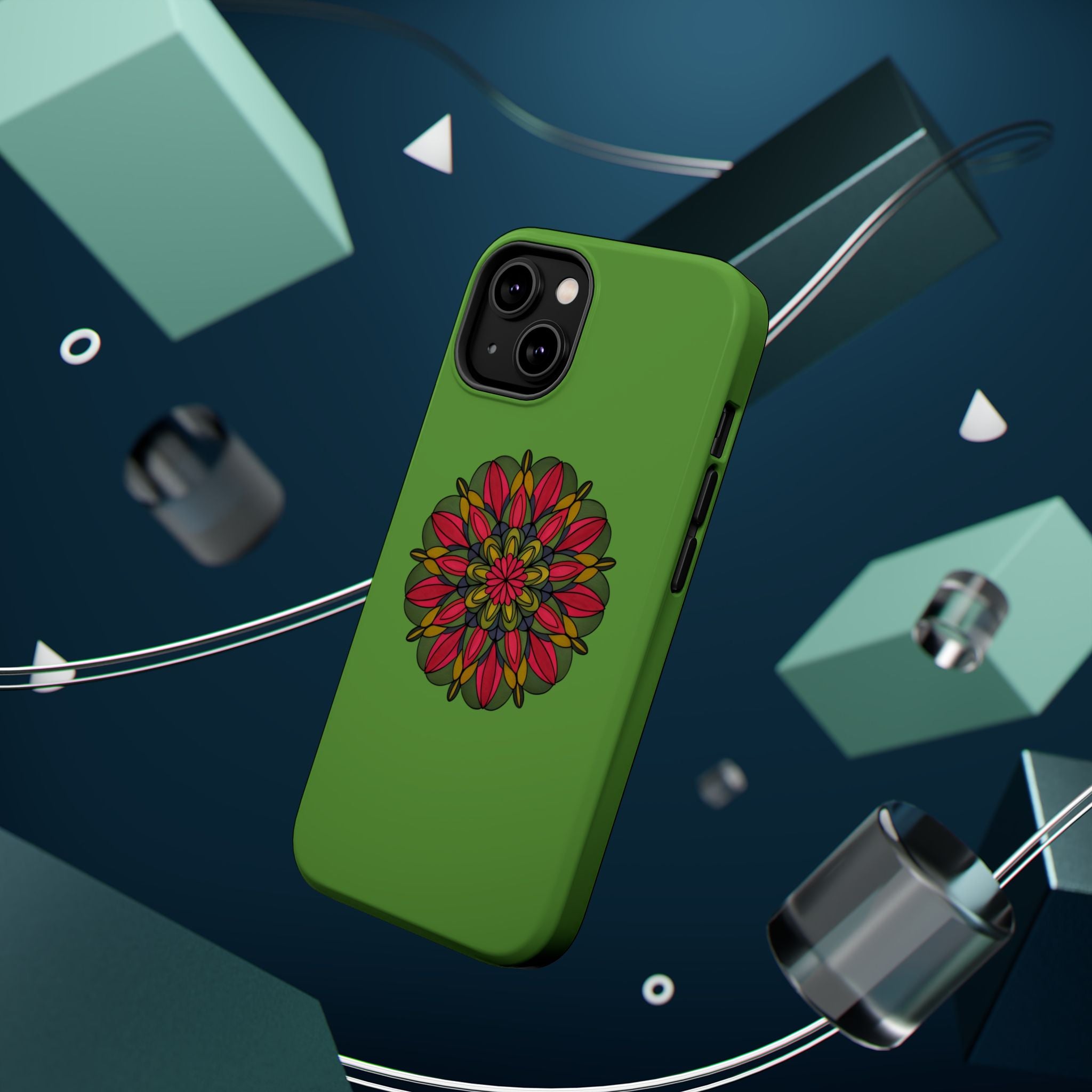 Eva Mandala Art Phone Case — Green Mandala Magnetic Impact-Resistant Case