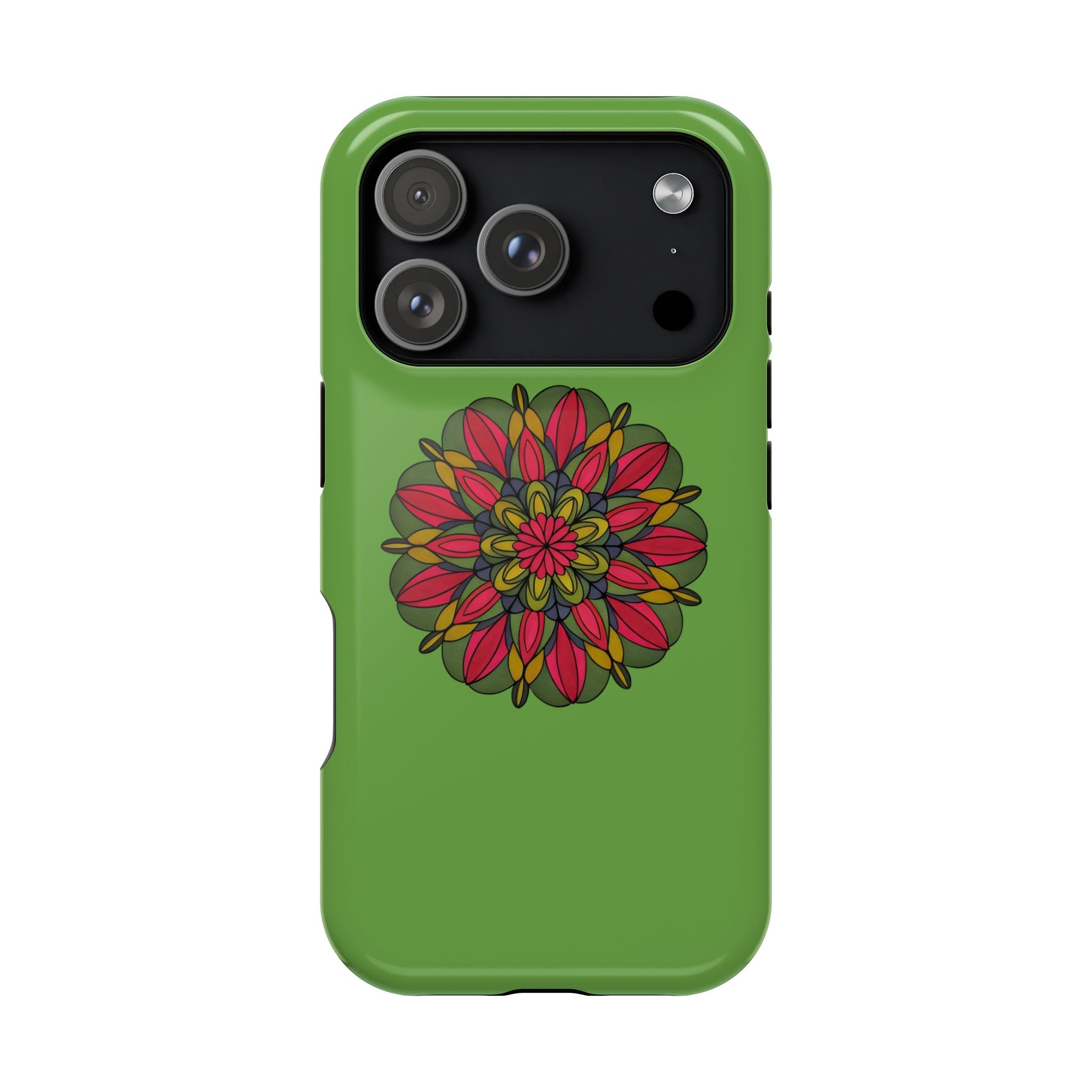 Eva Mandala Art Phone Case — Green Mandala Magnetic Impact-Resistant Case