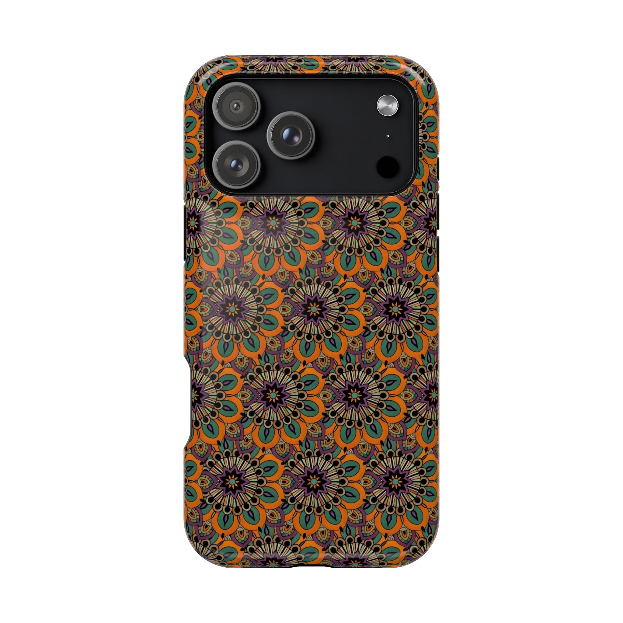 Angie Mandala Bohemian Floral Magnetic Impact Phone Case — Retro Mandala Pattern for iPhone