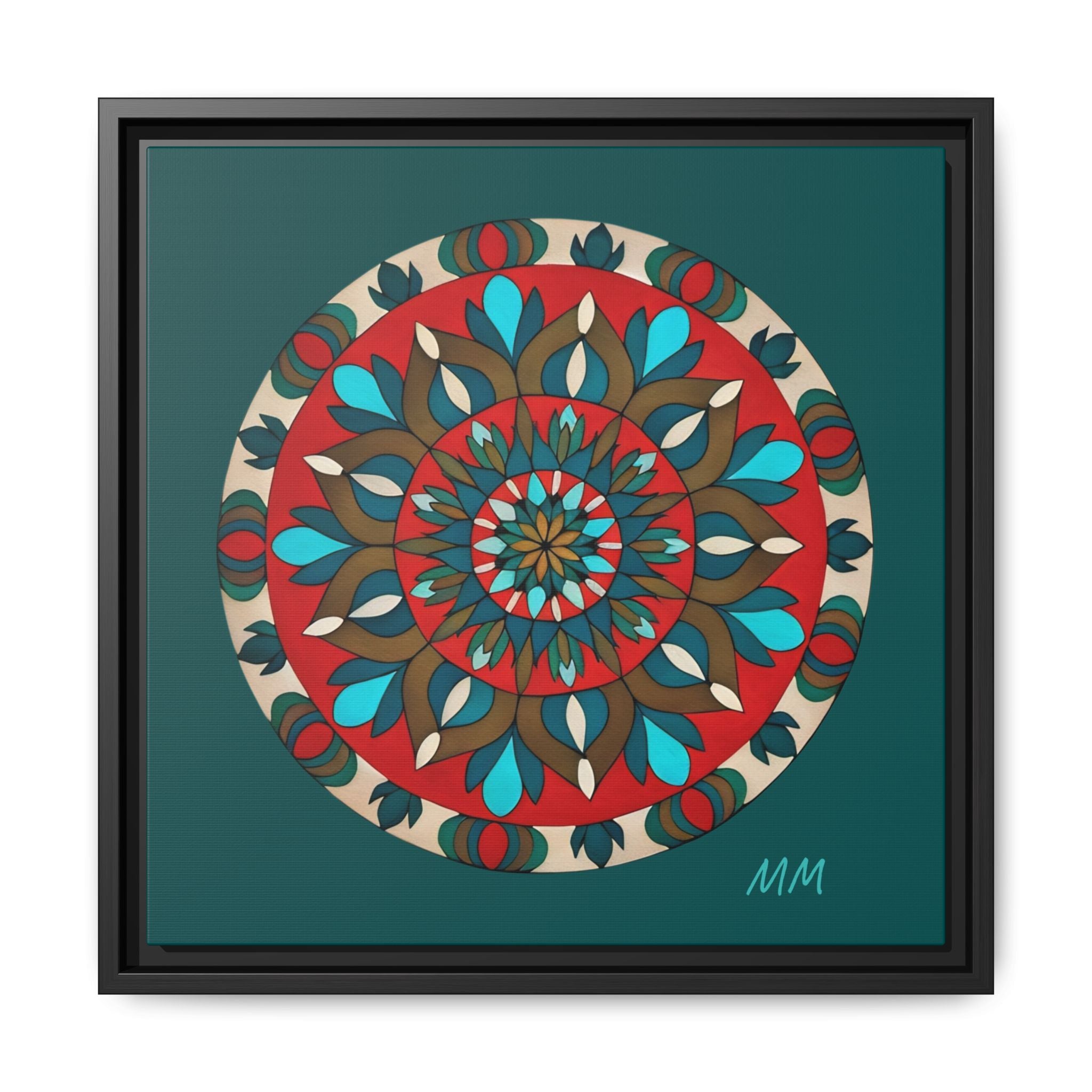 Millie Framed Mandala Wall Art — Colorful Geometric Canvas Print