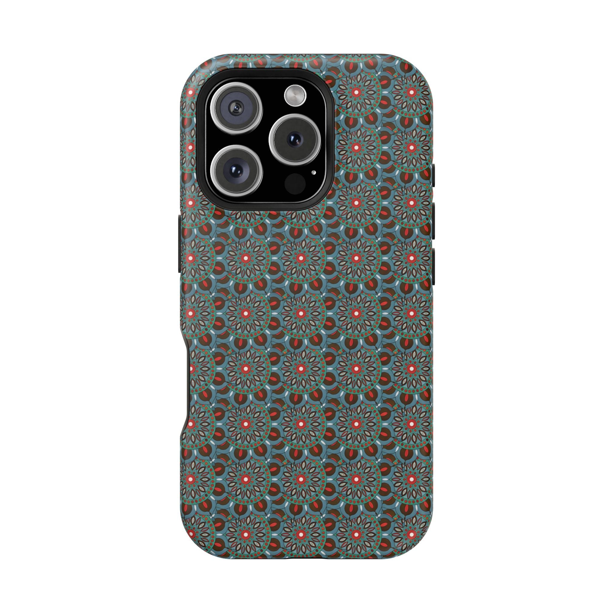 Everlee Mandala Magnetic Impact-Resistant Phone Case — Retro Floral Geometric Pattern
